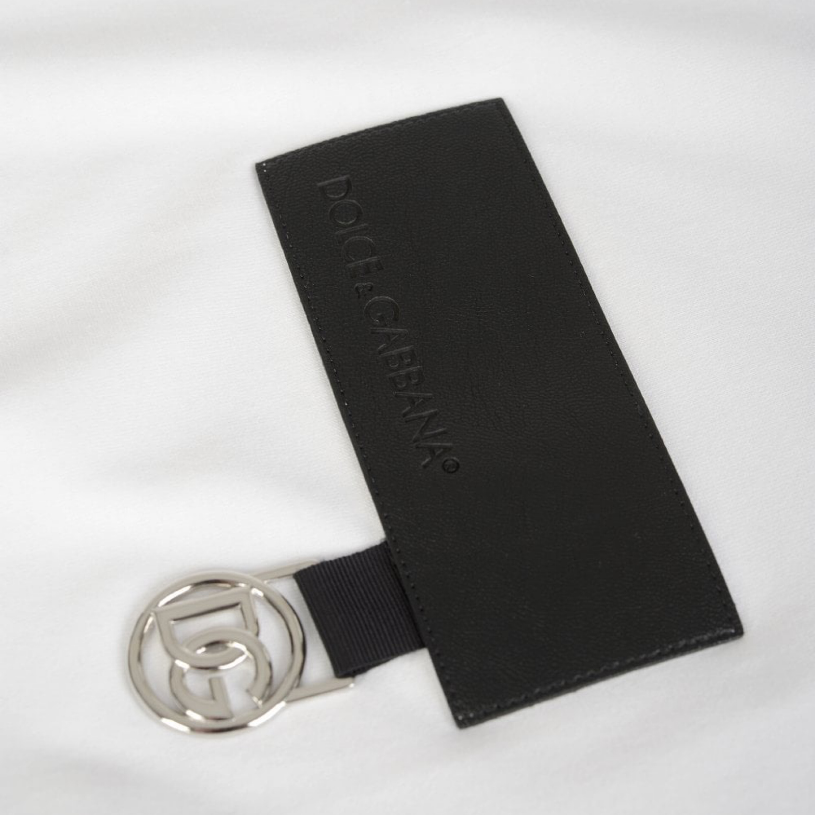 Мъжка бяла тениска Dolce & Gabbana Logo Patch Men T-shirt G8NC5Z G7A2H