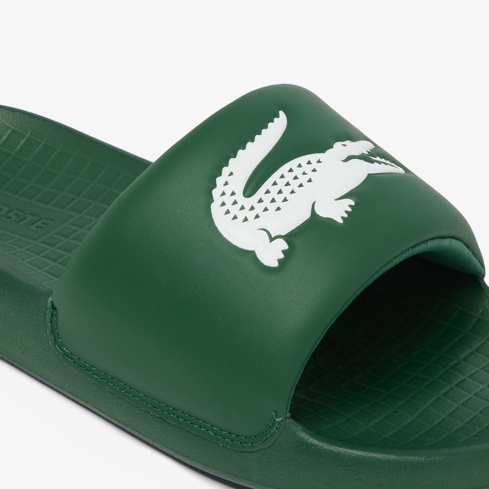 Мъжки чехли Men’s slippers Lacoste Serve Slide 1.0 51CMA0017-2D2 Dark Green / White Close-Up