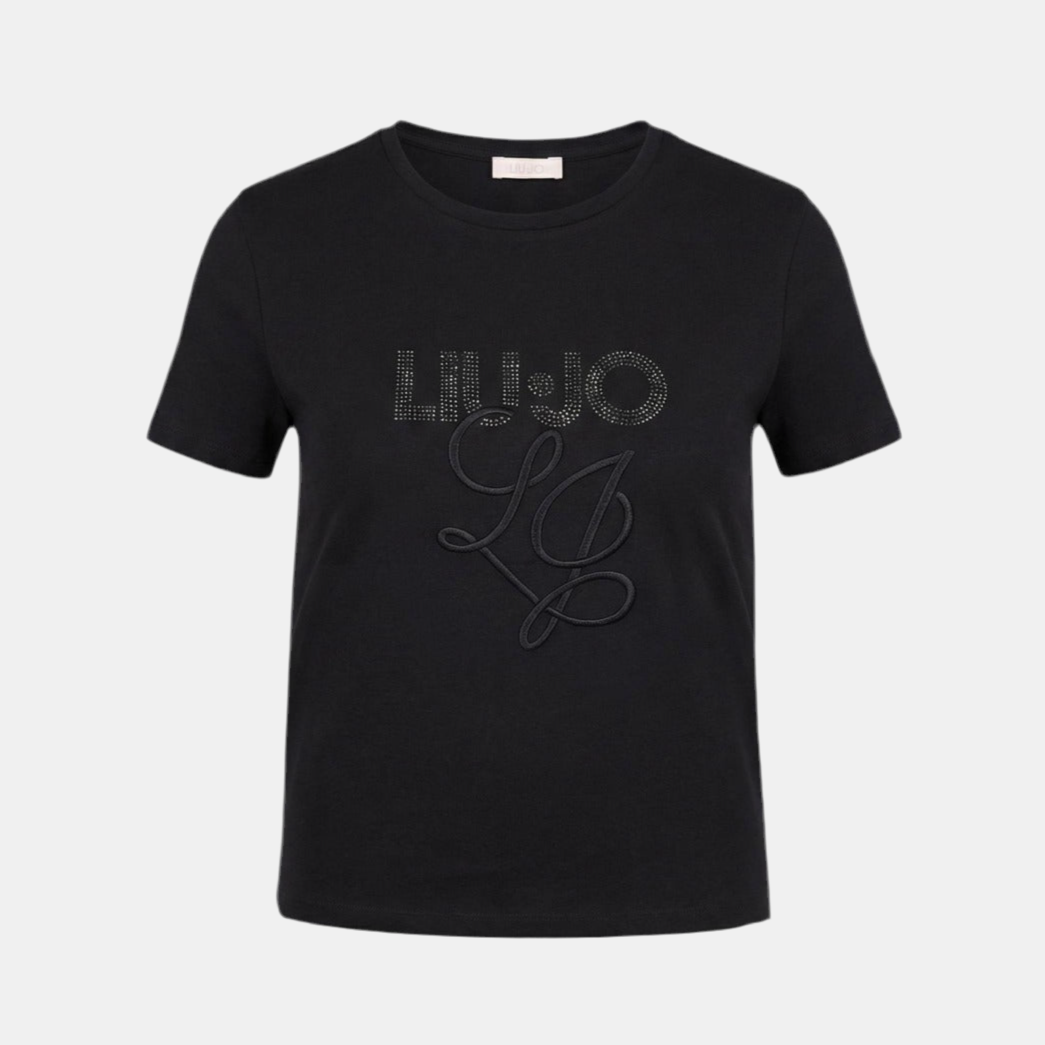 Дамска черна тениска Liu Jo Women T-shirt WA6238 JS923 Front View