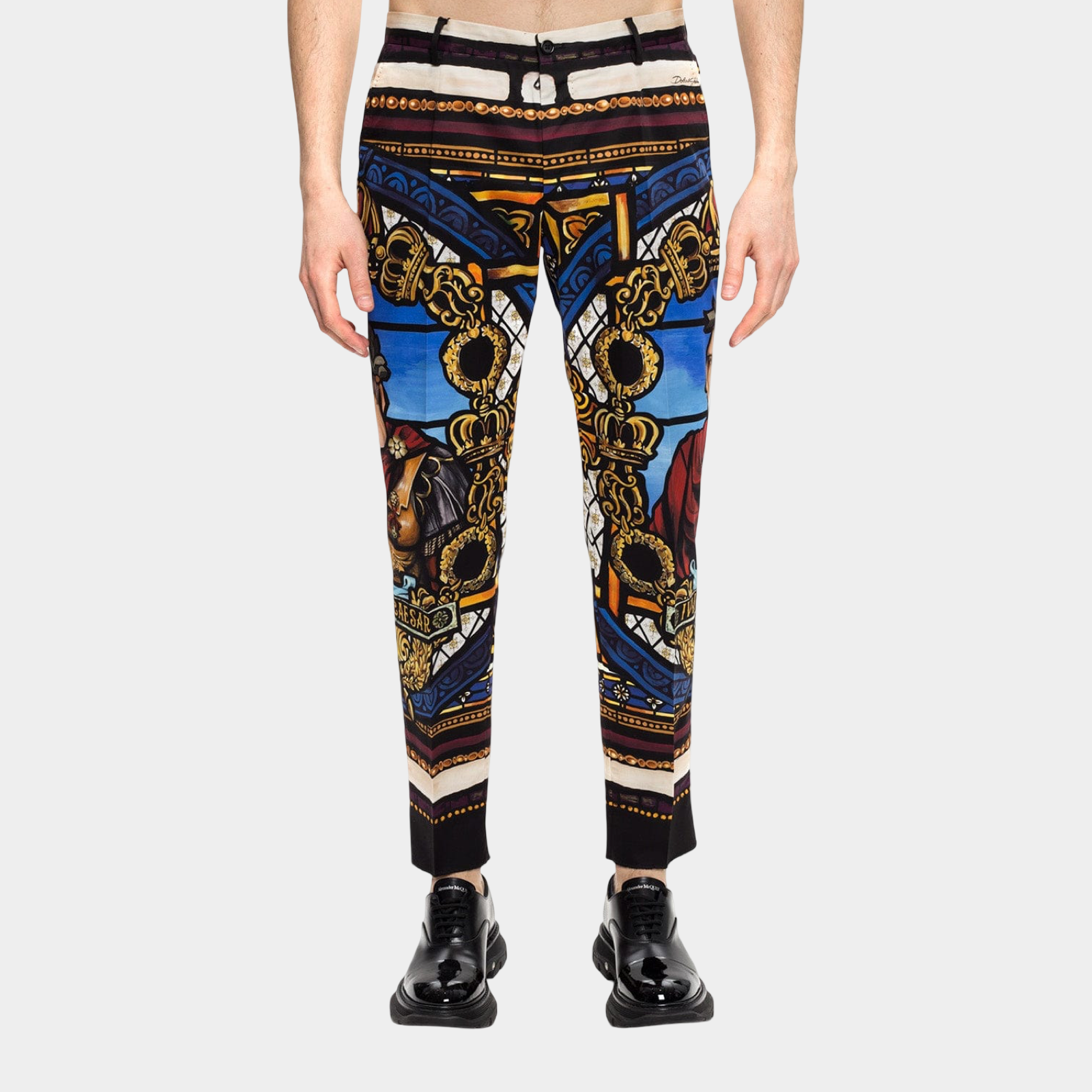 Dolce & Gabbana Julias Ceasar Print Trousers GY6IET FPFMJ HH83C Front View