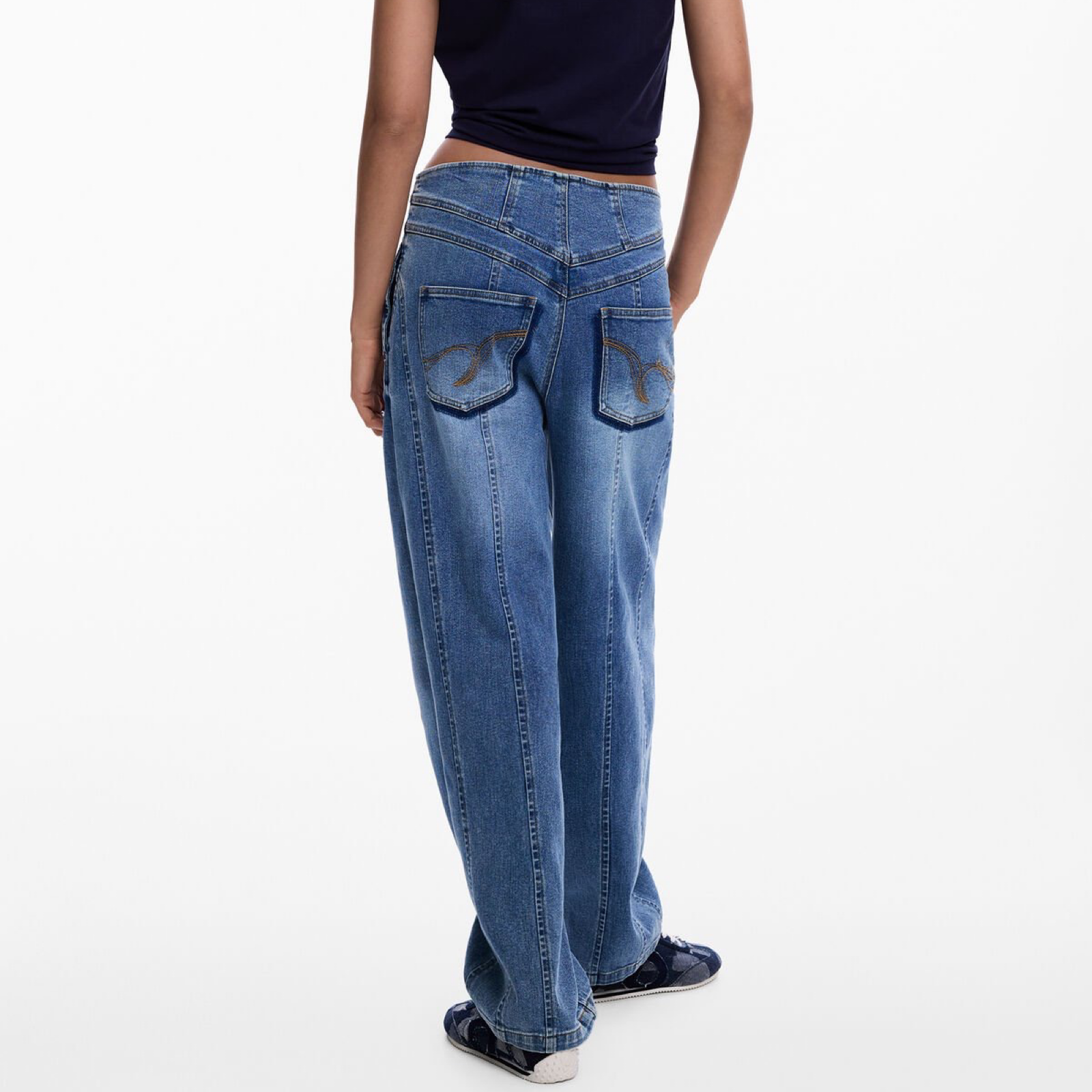 Дамски дънки Desigual Women Jeans 26SWDD41 5053 Back View