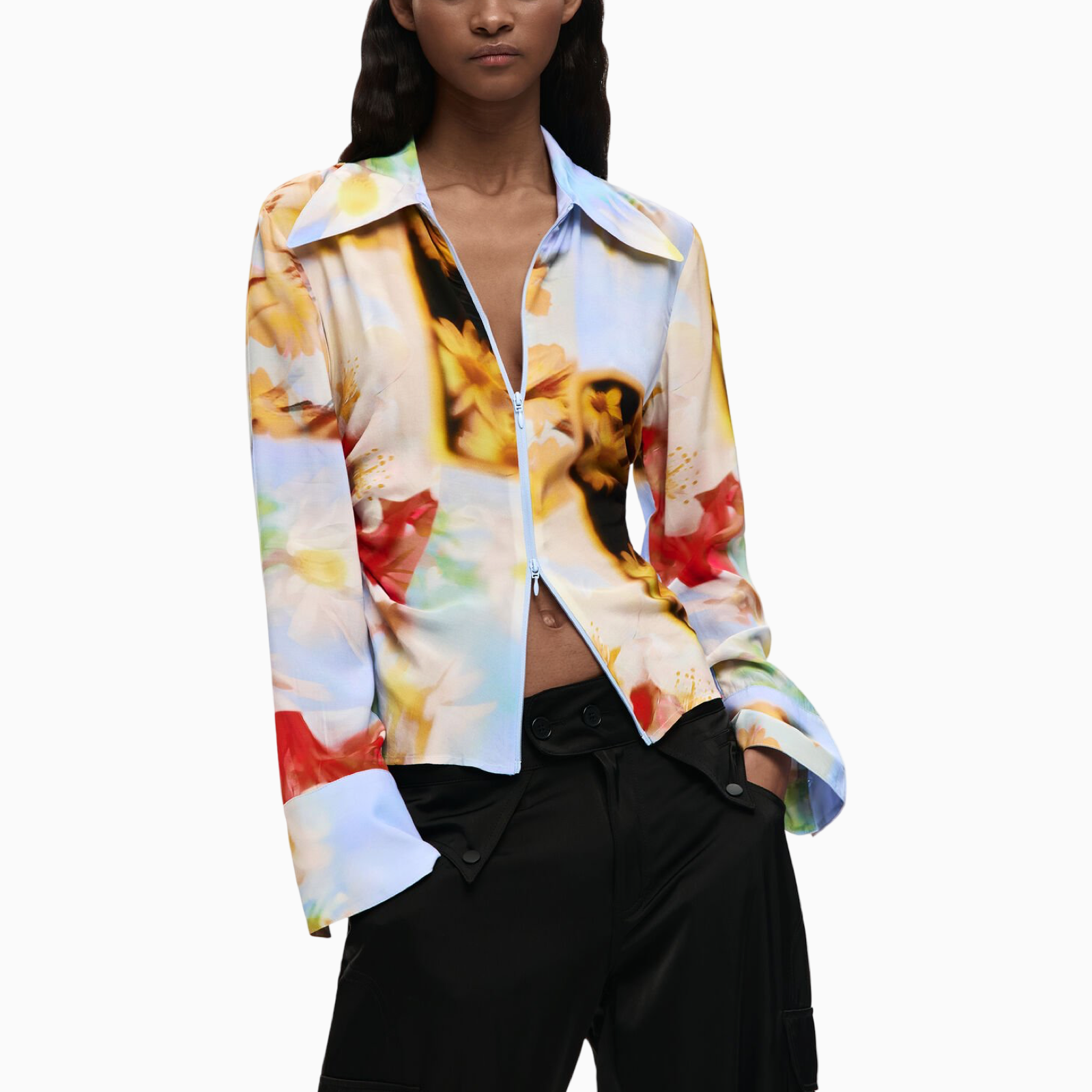 Дамска риза Desigual Women Shirt 26SWCW06 8018 Front View