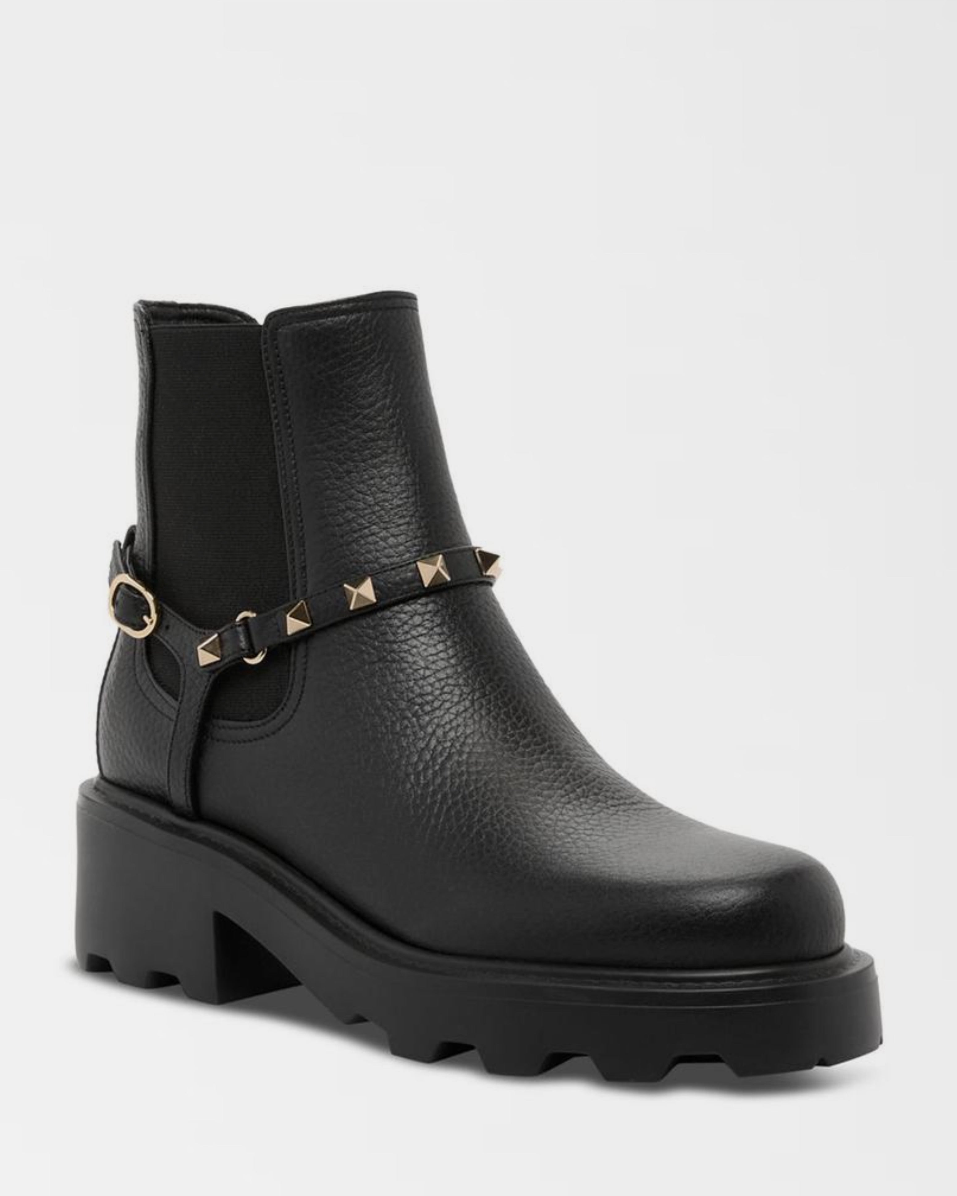 Дамски боти Women’s leather ankle boots Valentino Garavani Beatle Rockstud 55
7W2S0KU2RWA0NO Black angled view
