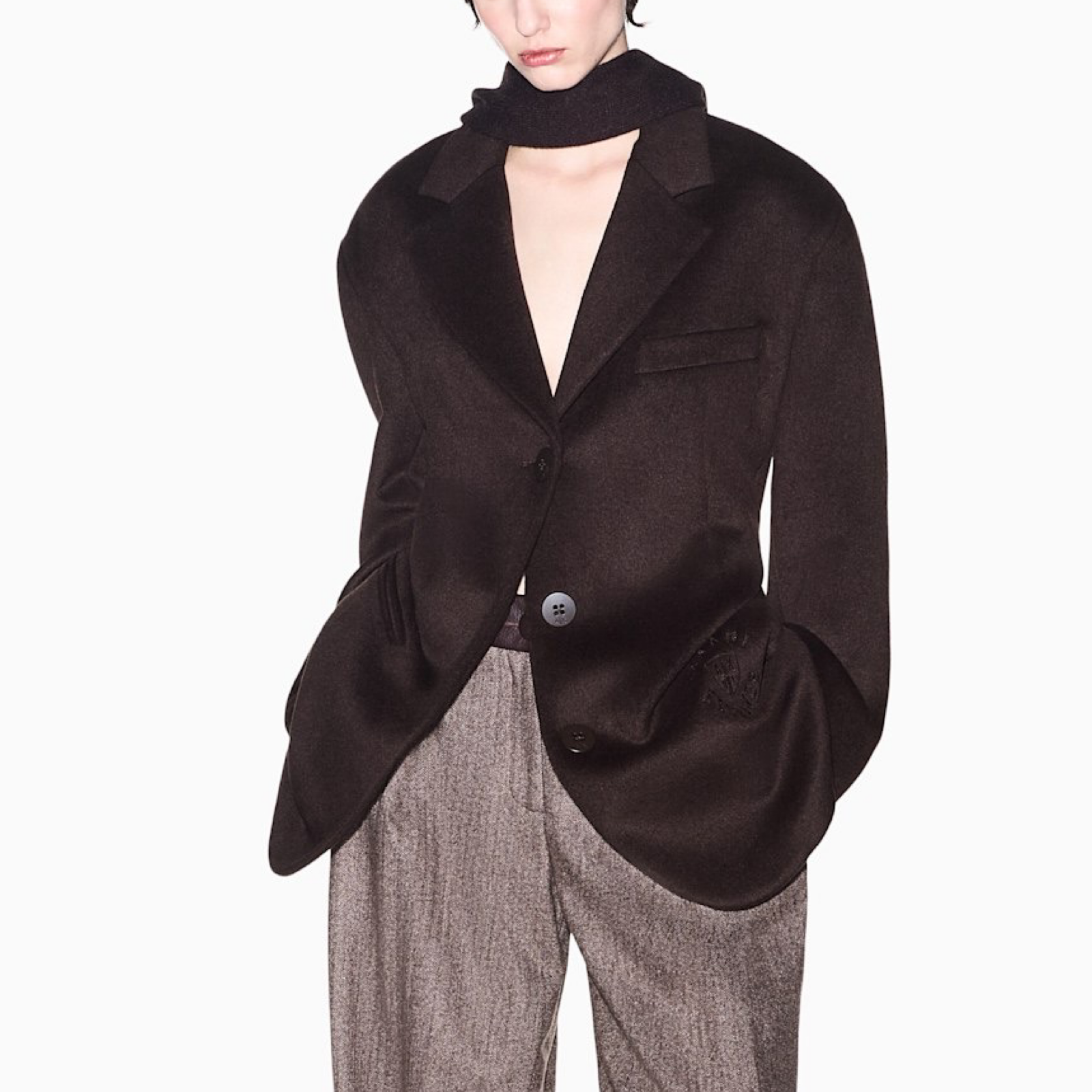 Дамско кафяво палто Armani Exchange Women Coat XM003139 AF26076 U6032 Front View