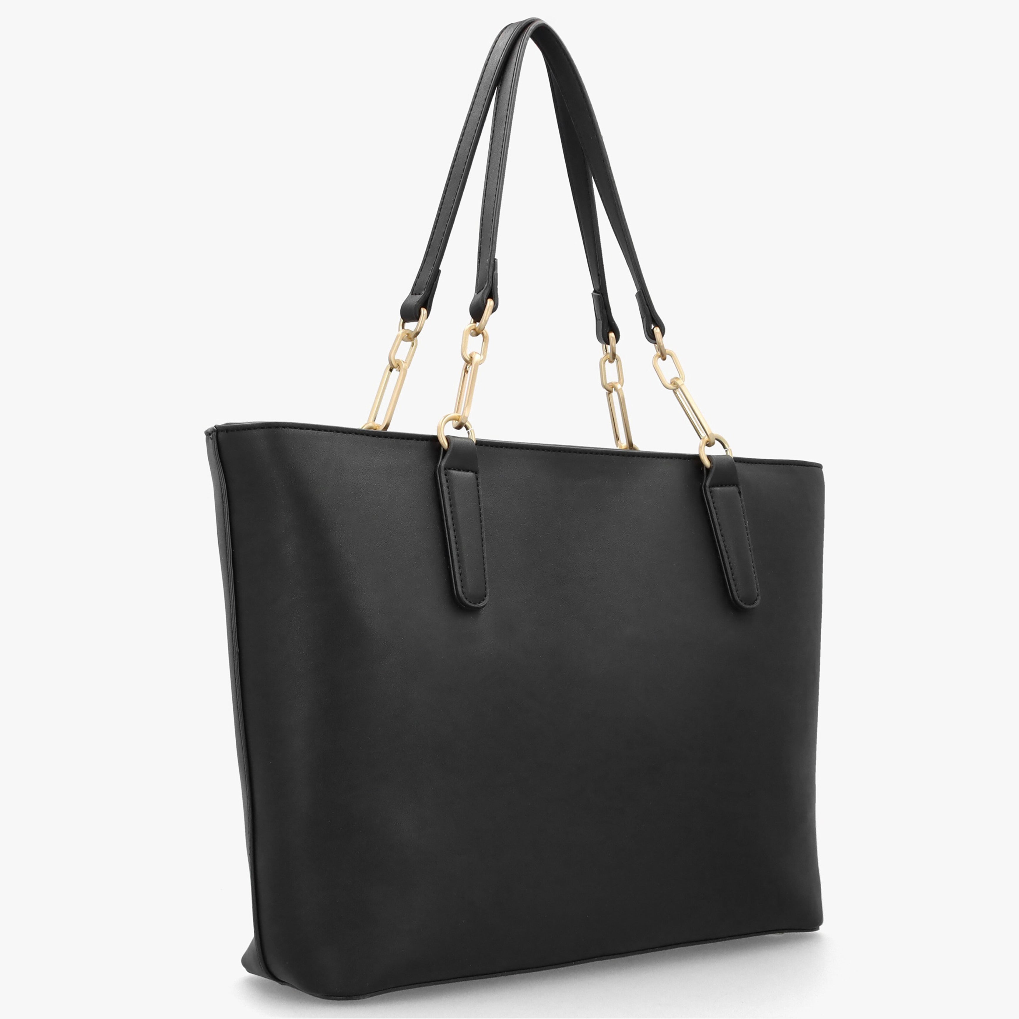Дамска градска шопер чанта Valentino Princesa Black VBS7R106 в черно