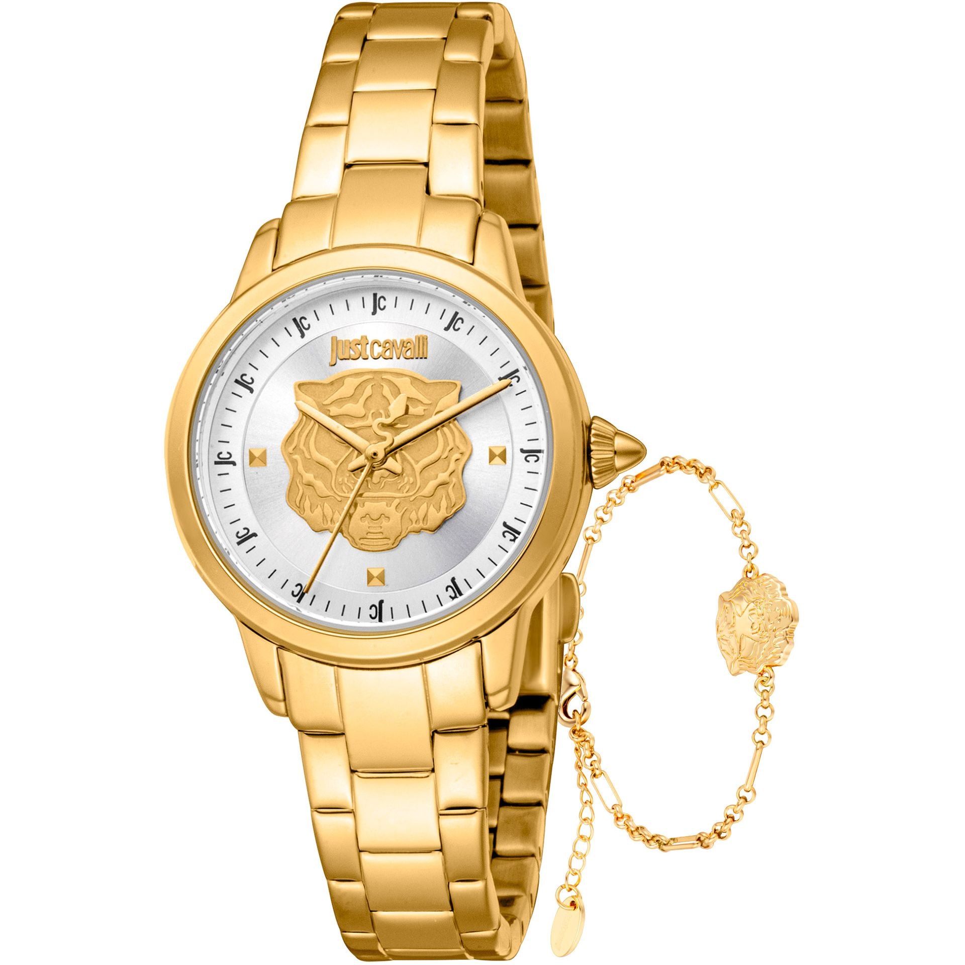 Комплект дамски часовник и гривна Women’s watch Just Cavalli SET Dolce
JC1L334M0055 Yellow Gold Silver
