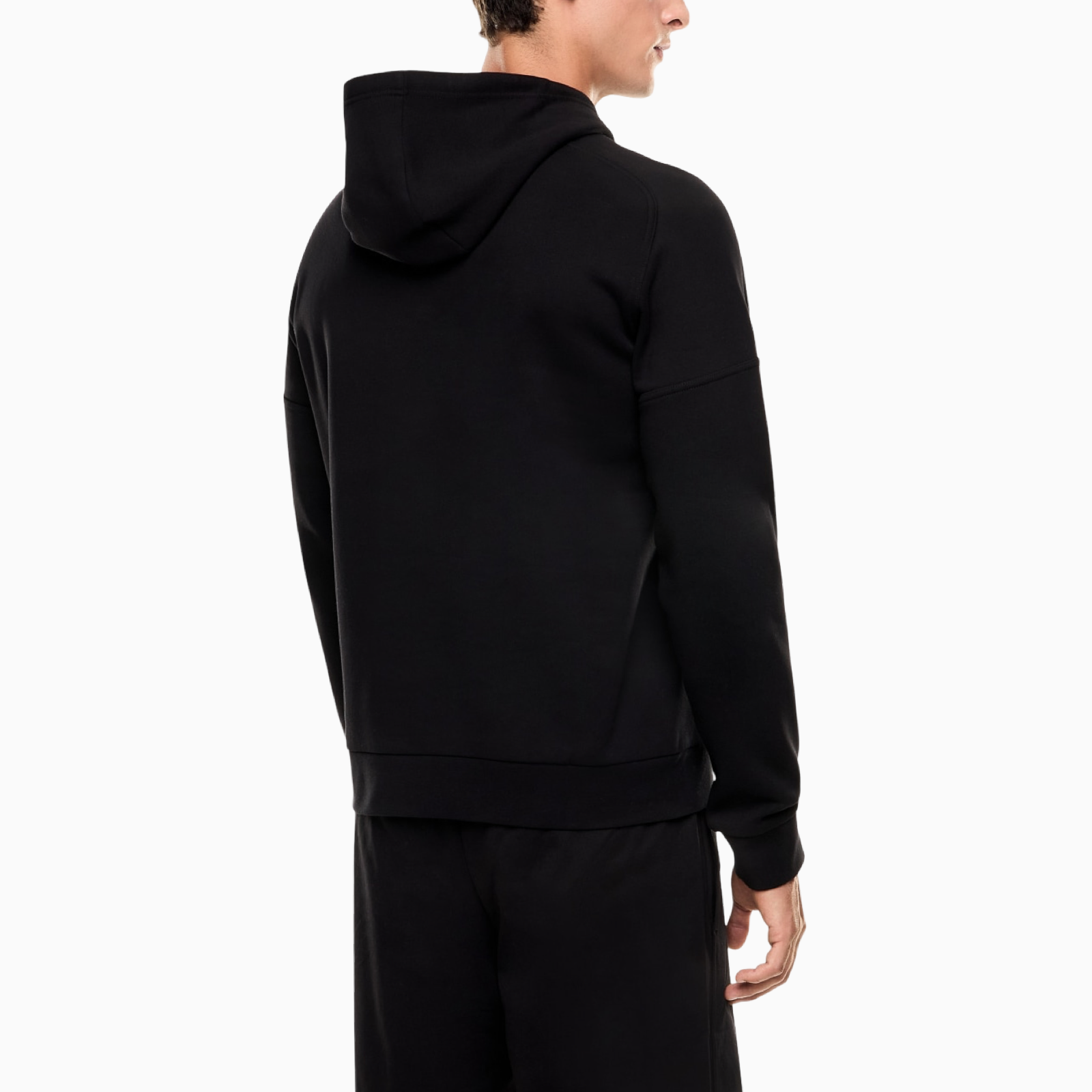Мъжко черно худи EA7 Emporio Armani Men Hooded Sweatshirt 7M000909 AF10377 Back View