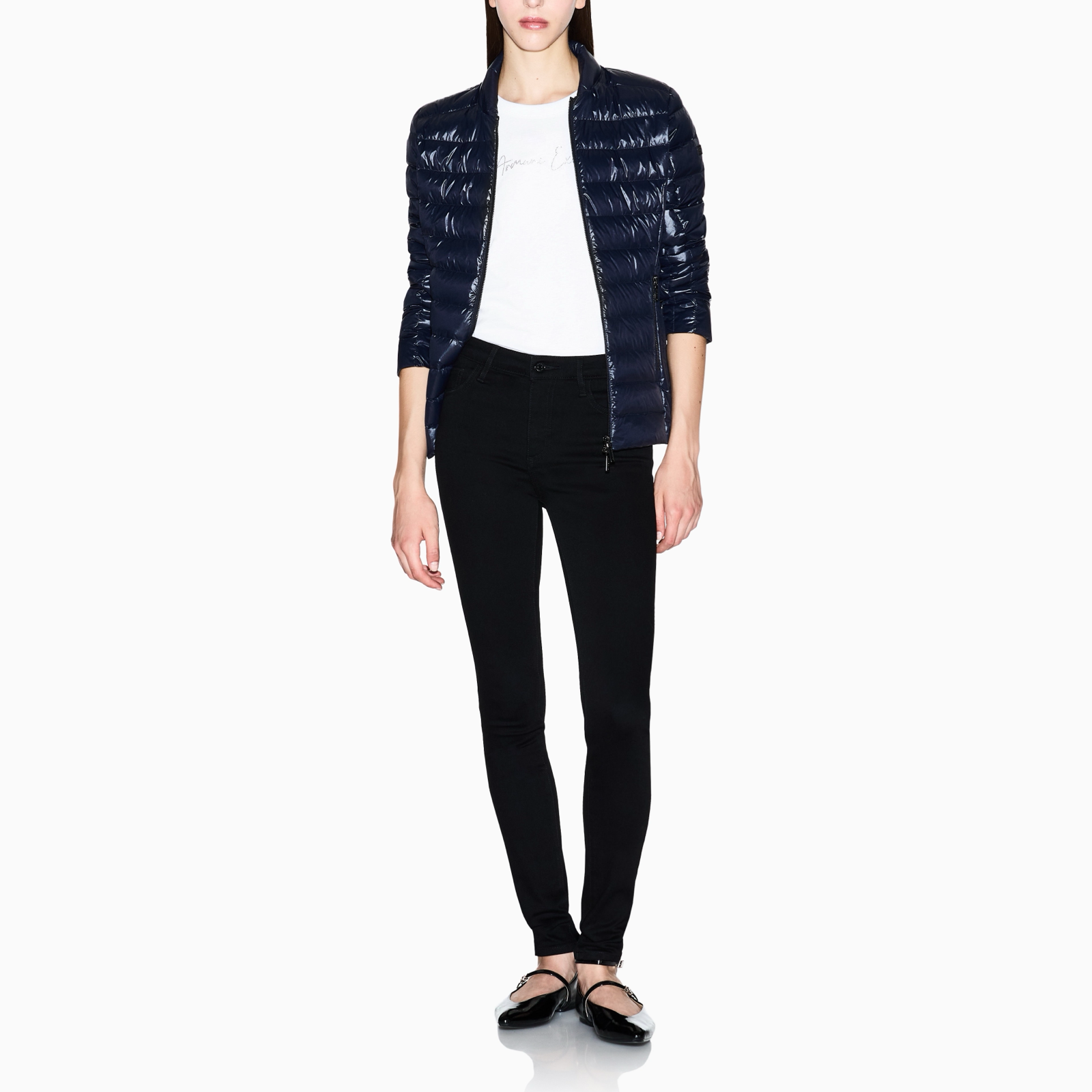 Дамски черни дънки Armani Exchange Women Jeans XW000123 AF10866 MC002 Front View