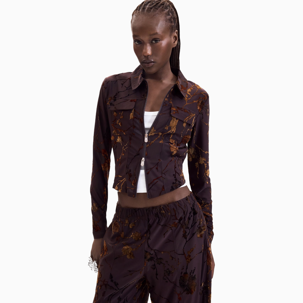 Дамски панталон Desigual Women Trousers 26WWPK03 6000 Front View