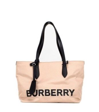 Burberry Малка розово бежово лого с марка Econyl Найлонова чанта през рамо Портмоне