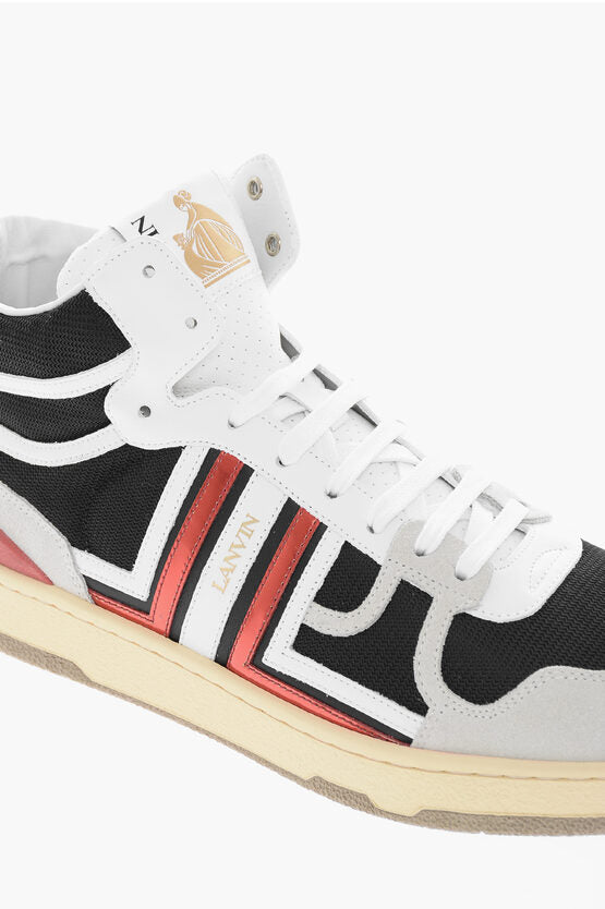 Мъжки високи кецове Men’s high top sneakers Lanvin Clay FM-SKDK01-NASH-A21-WHT cropped view