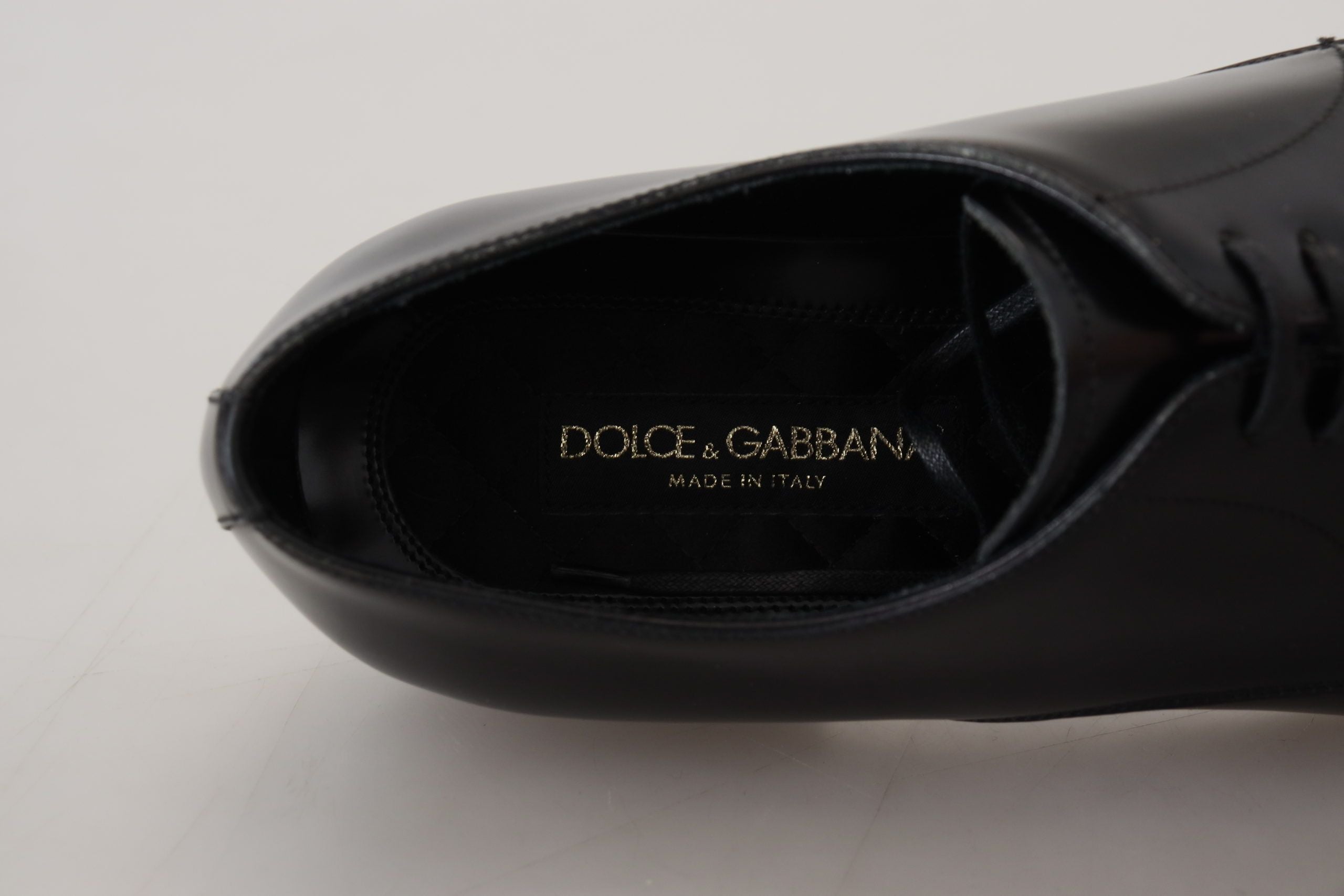 Dolce & Gabbana Елегантни черни кожени обувки дерби