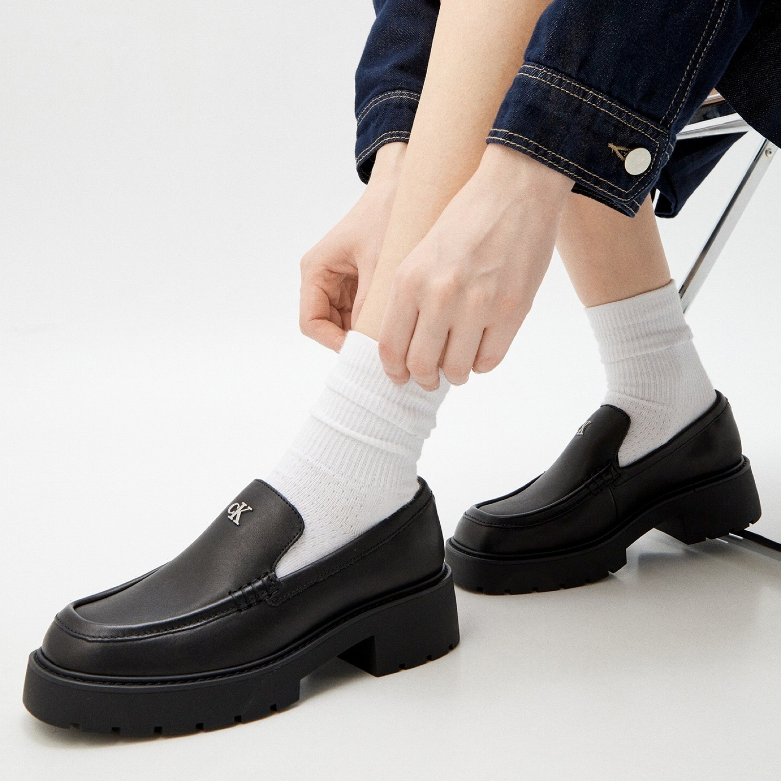 Дамски мокасини Calvin Klein Jeans Women Moccassin YW0YW01862 BEH Model View
