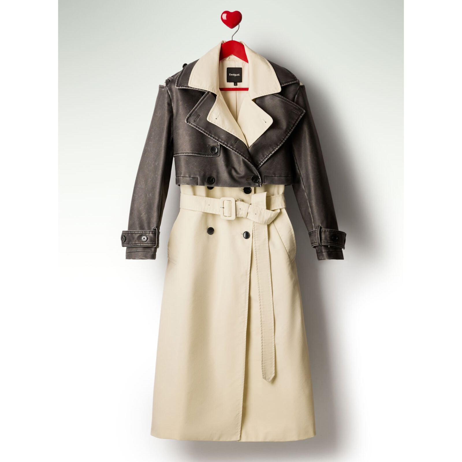 Дамско палто Desigual Women Trench Coat 26SWEW34 1021 Front View