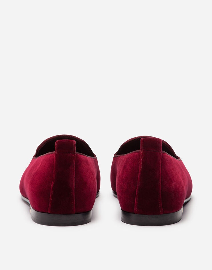 Мъжки мокасини Men’s velvet loafers DOLCE & GABBANA A50312 AU442 8B420 heels view