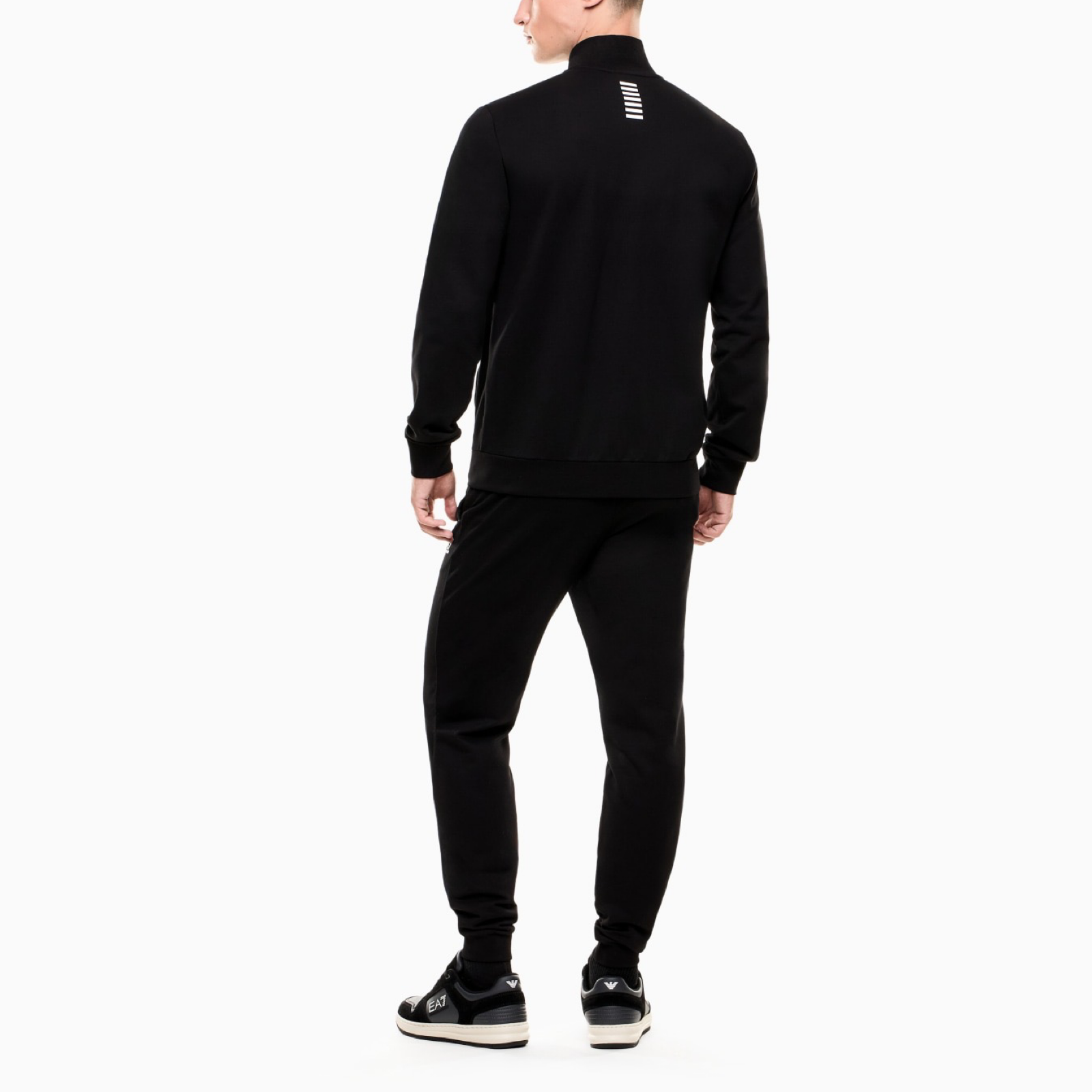 Мъжки черен спортен екип EA7 Emporio Armani Men Tracksuit 8NPV61 PJVRZ 1200 Back View