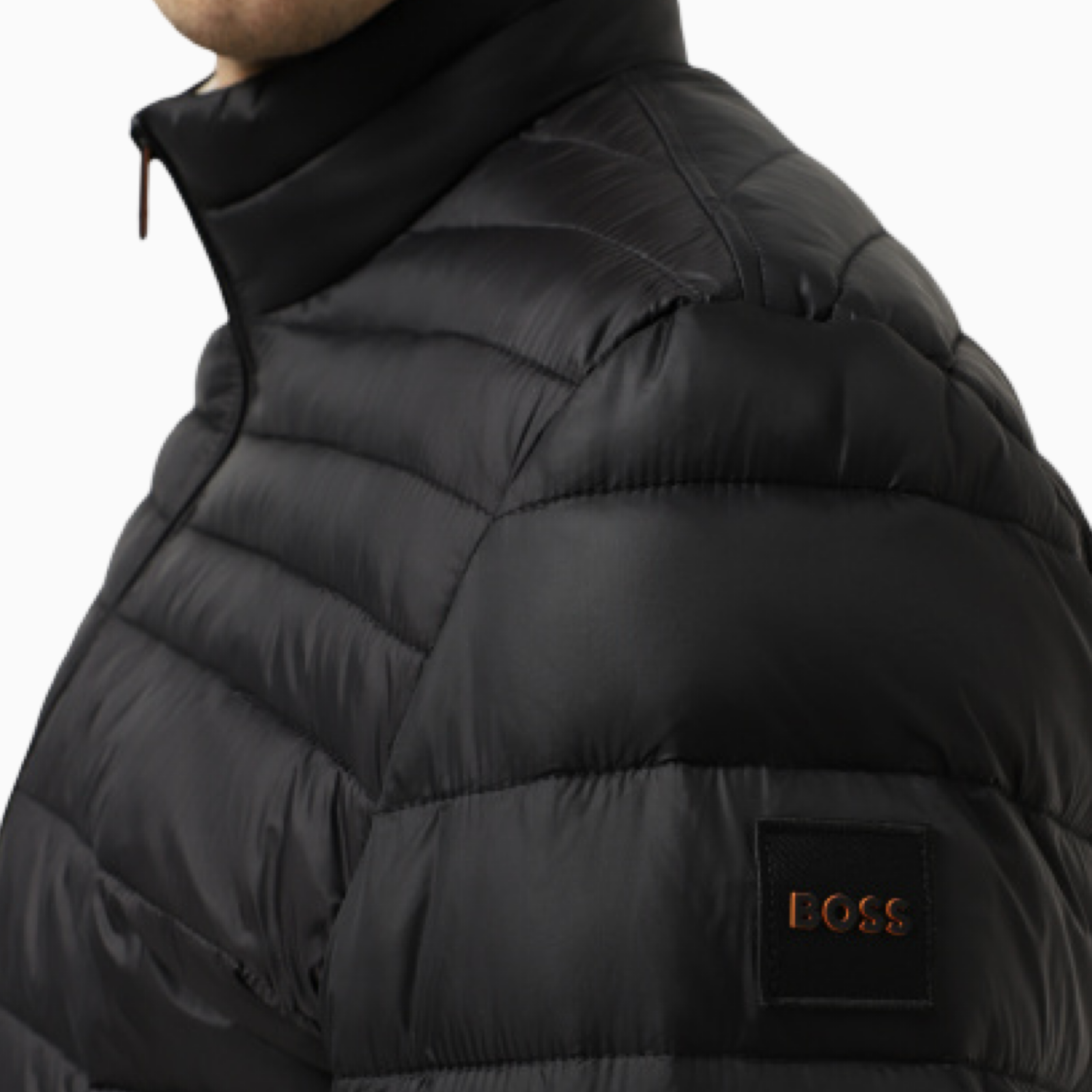 Мъжко черно яке Boss Men Jacket 50530822 Close-Up