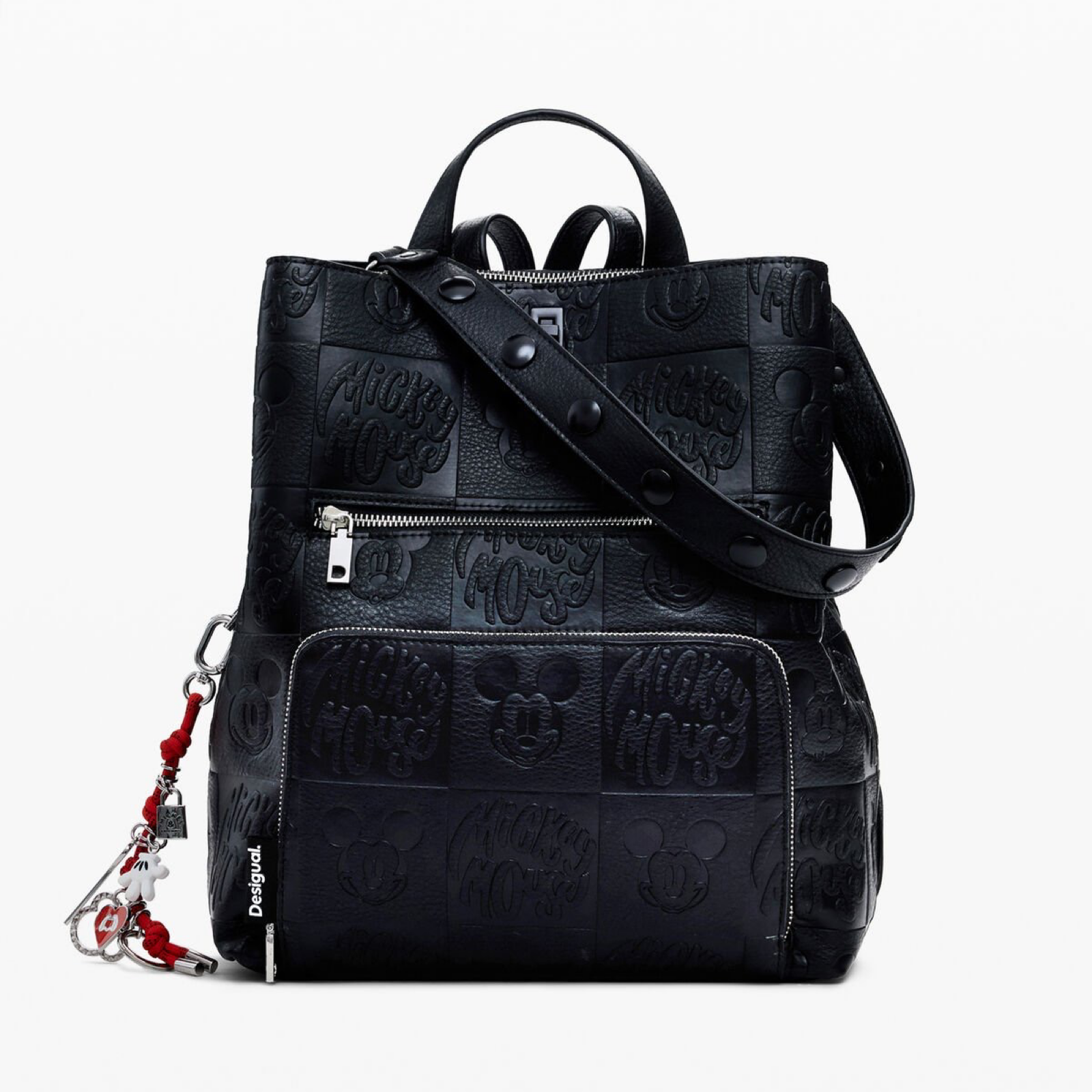 Дамска чанта раница Women’s rucksack Desigual Mickey Mouse 25WAKP02 2000 Black front view