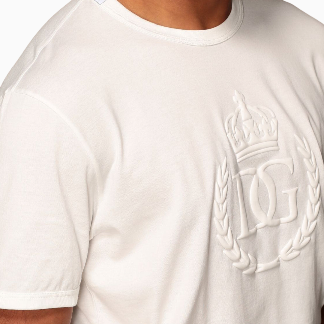 Мъжка бяла тениска DOLCE & GABBANA Embossed Logo Men T-shirt