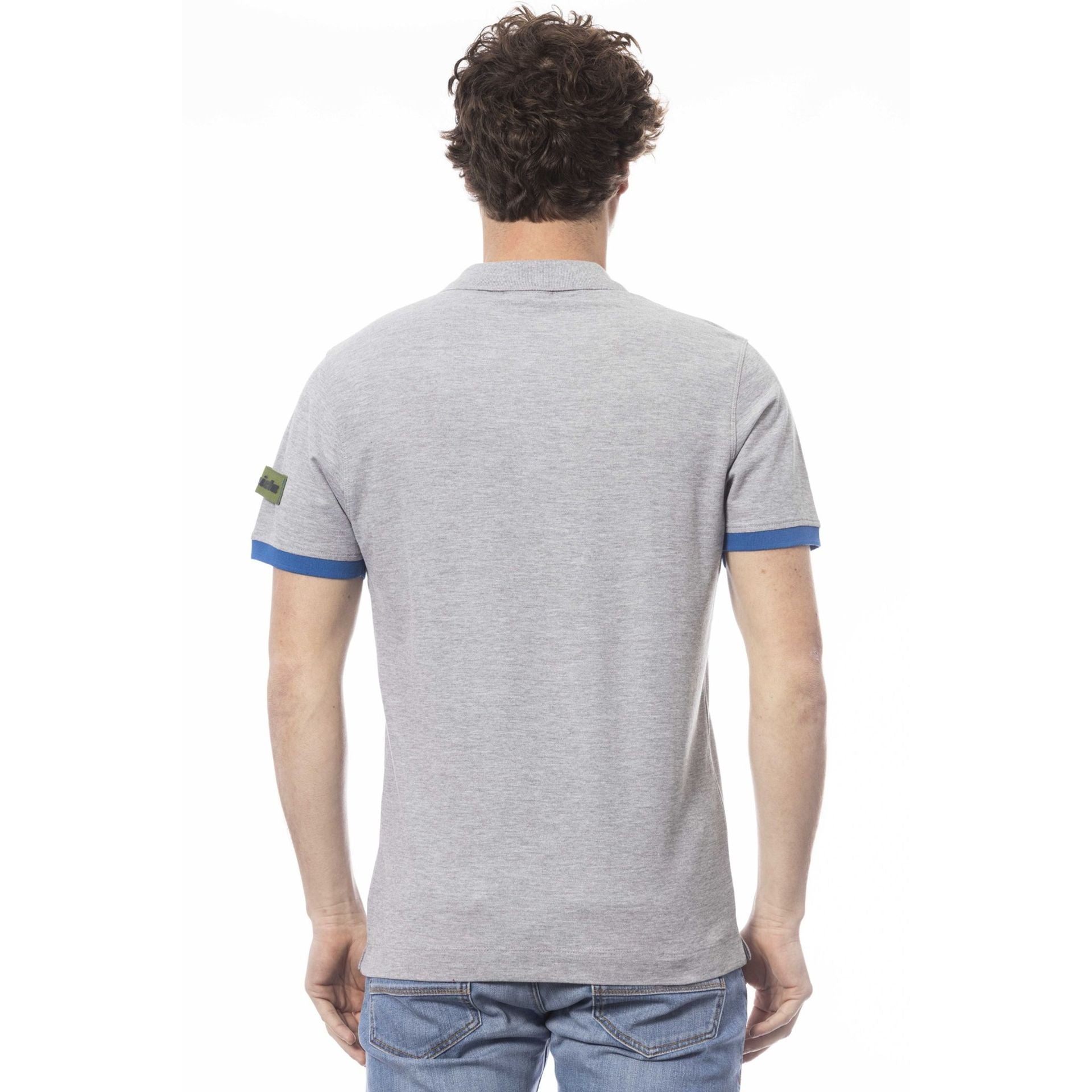 Мъжка поло тениска в сиво Men’s polo shirt Invicta in Grey 4452284U 46GRIGIOMELANGE Back view