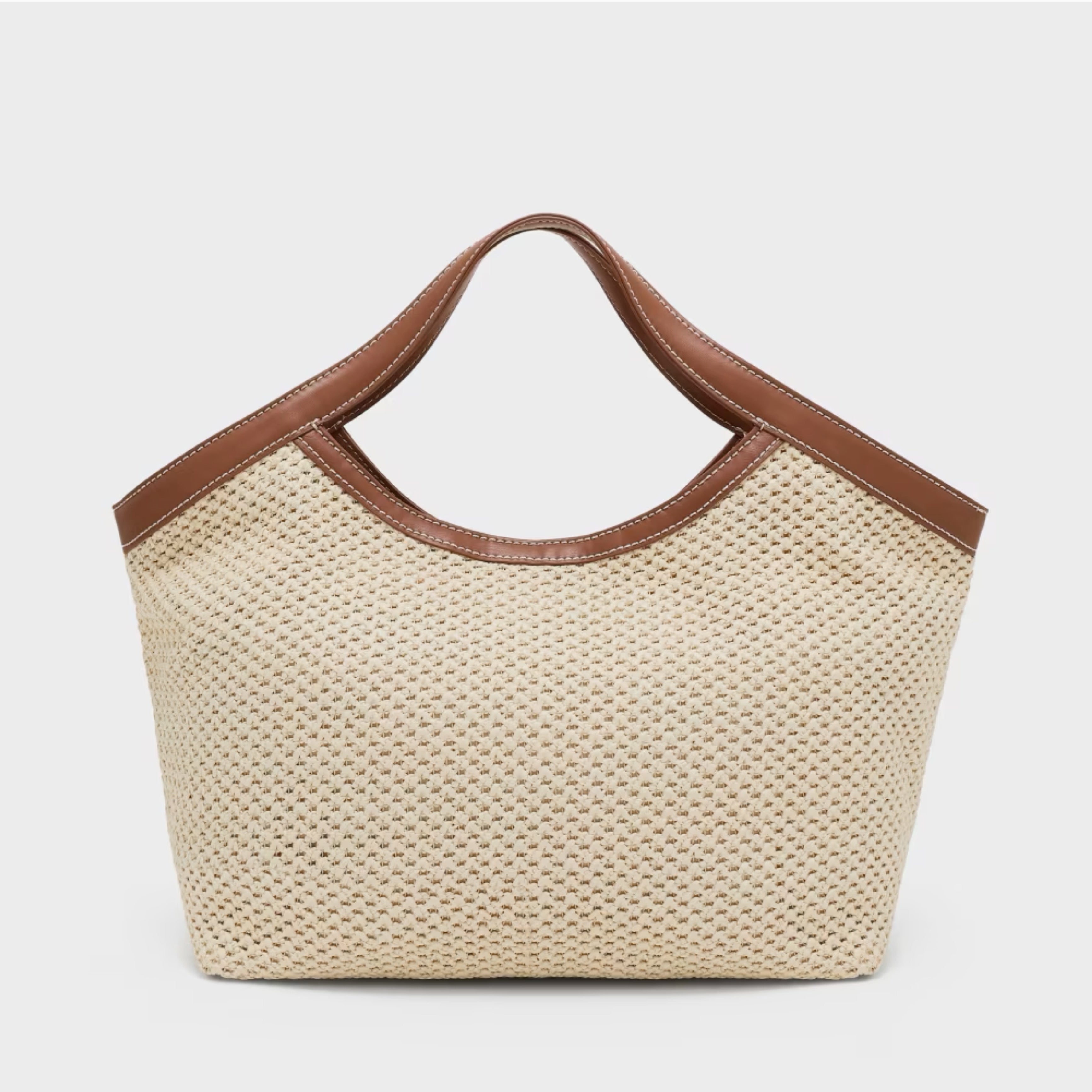 Дамска лятна плетена чанта Women’s woven fabric handbag Armani Exchange
XW000410 AF12591 M1047 Beige/Brown Back view