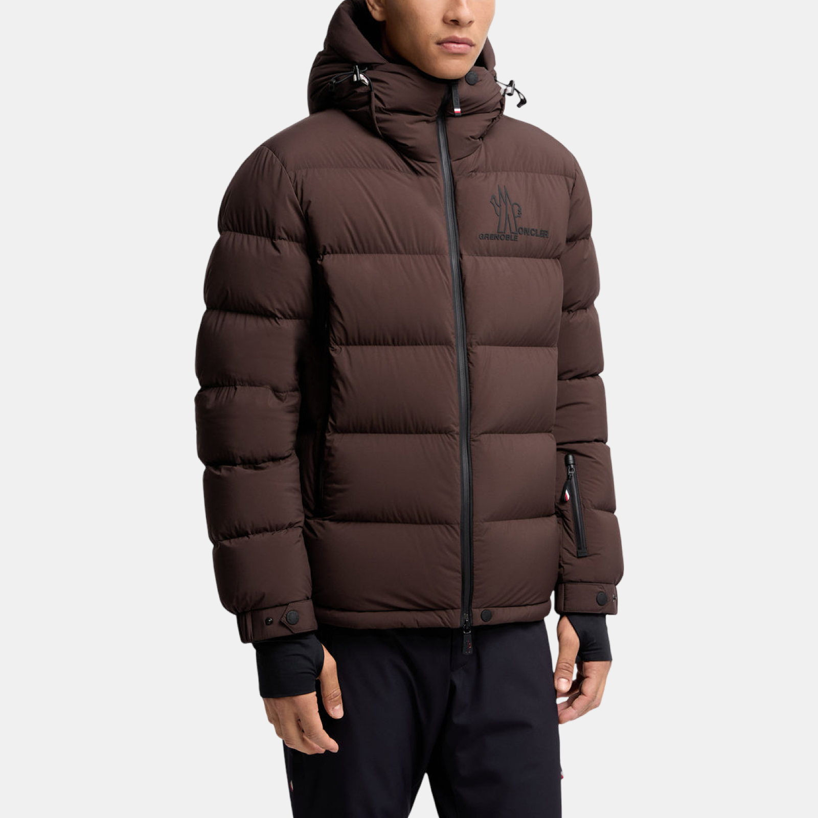Moncler Grenoble Isorno Hooded Men Down Ski Jacket K20971A 000505 39X6 Side View