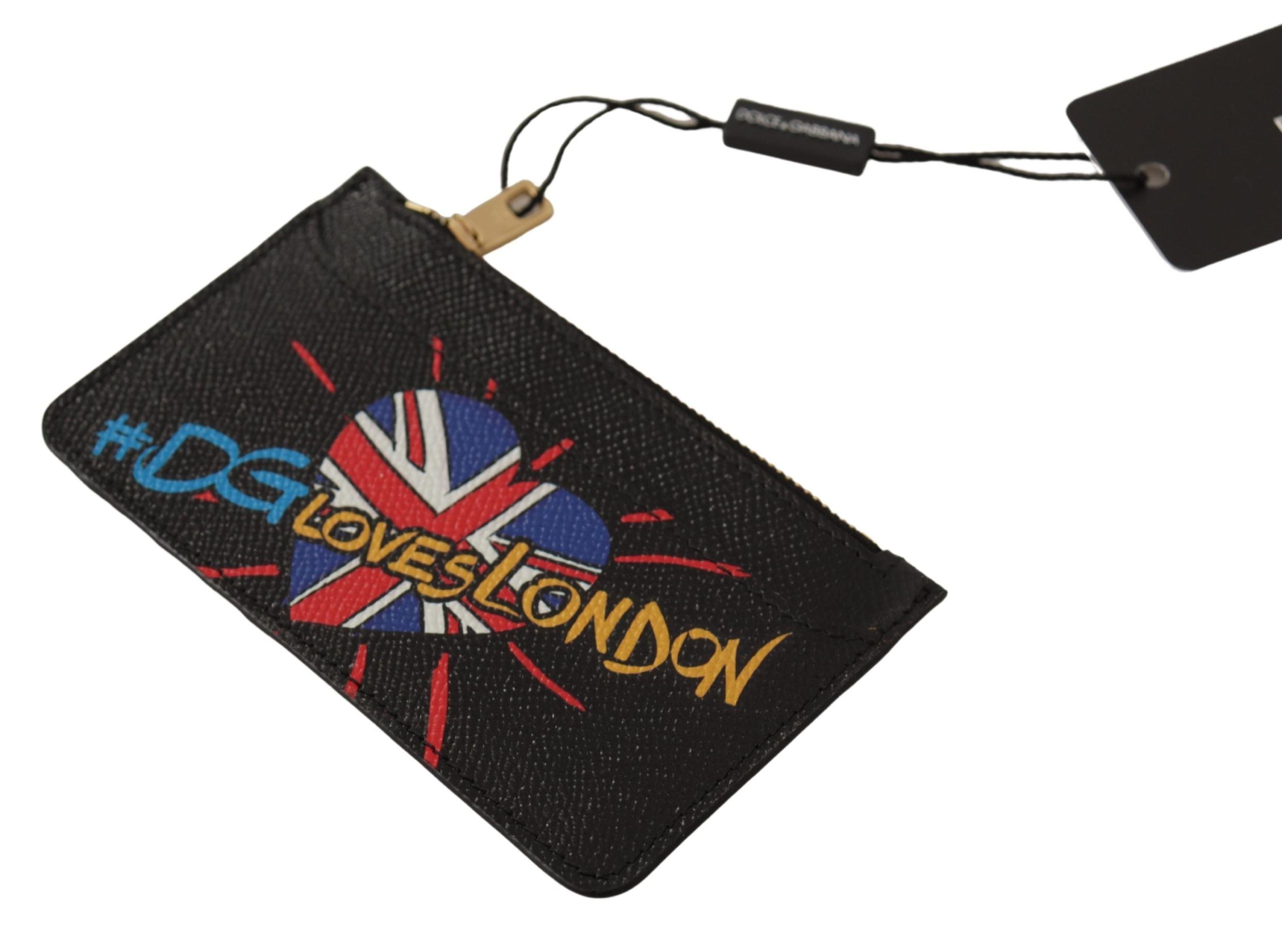 Dolce & Gabbana елегантен кожен портфейл за монети с цип