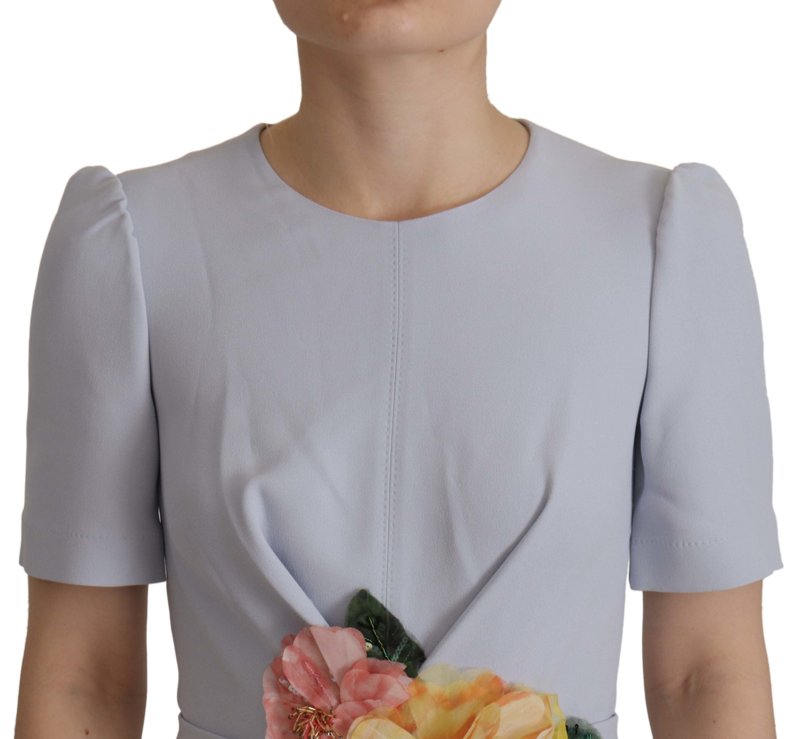 Елегантна светлосиня рокля с А-силует на Dolce & Gabbana