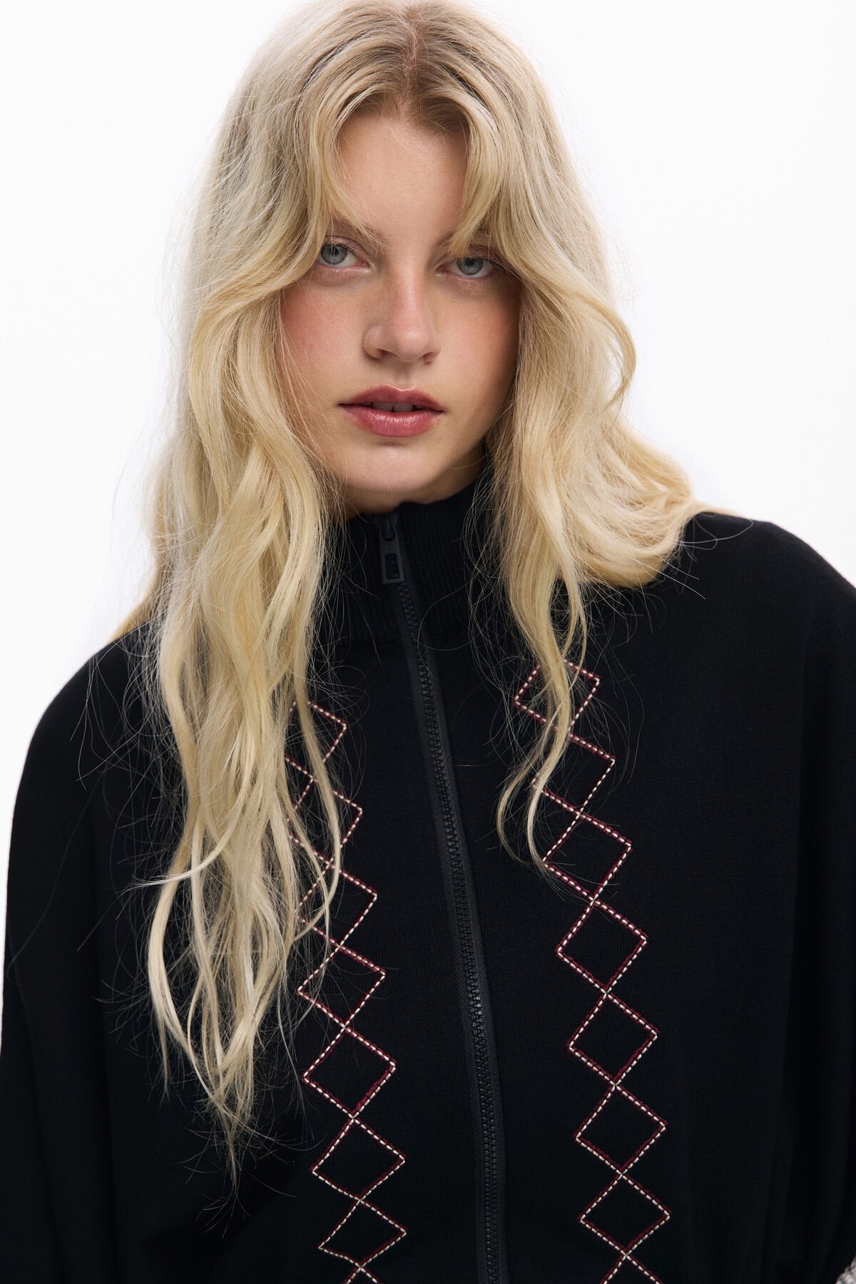 Дамско пончо Women’s zig-zag poncho Desigual 25WAIA09 2000