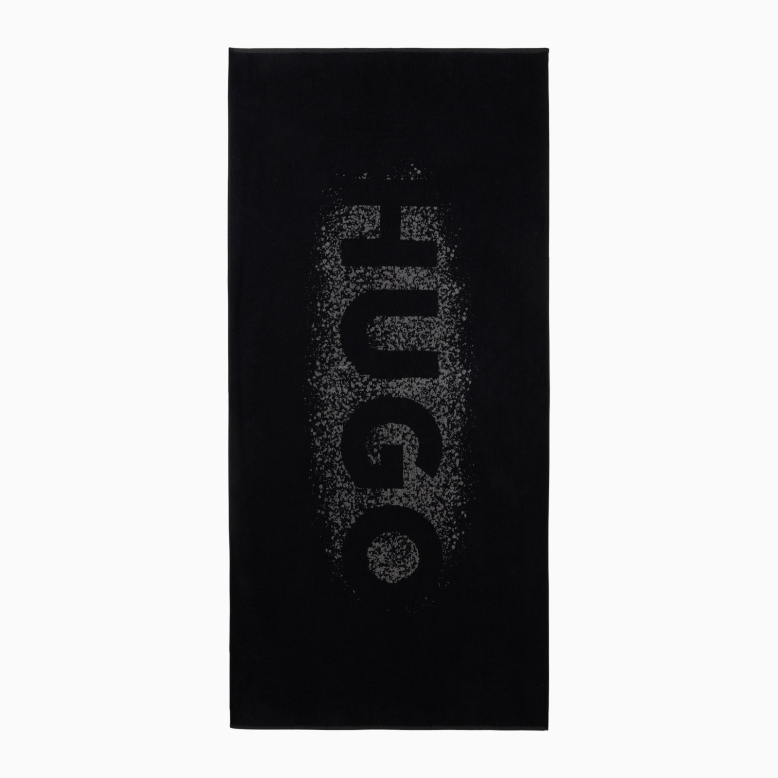 Черна плажна кърпа Hugo Beach Towel 50561230 001 Front View