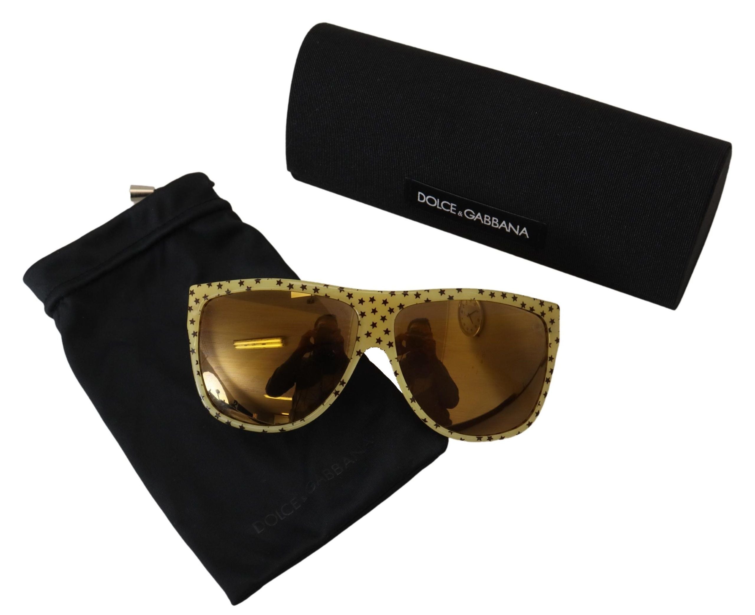 Dolce & Gabbana Stellar Chic квадратни слънчеви очила в жълто