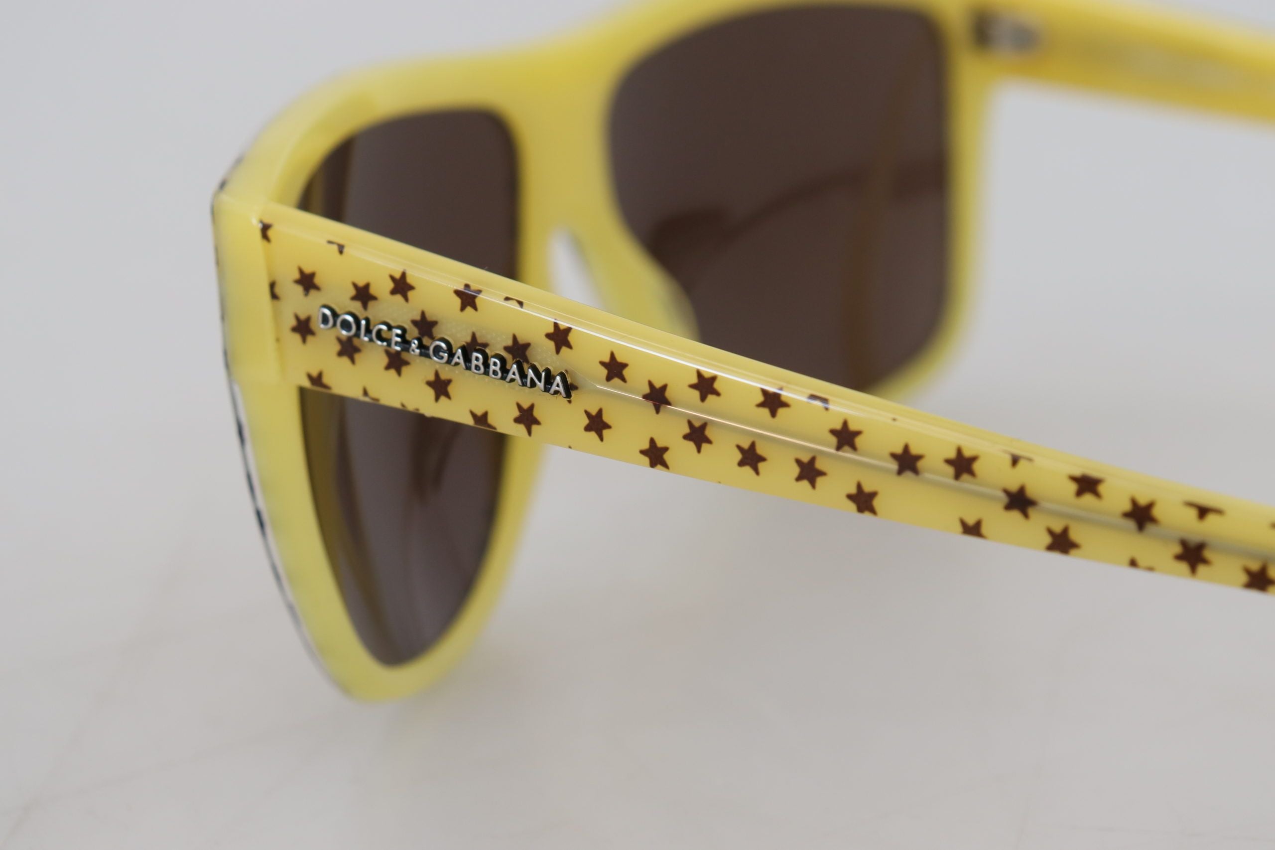 Dolce & Gabbana Stellar Chic квадратни слънчеви очила в жълто