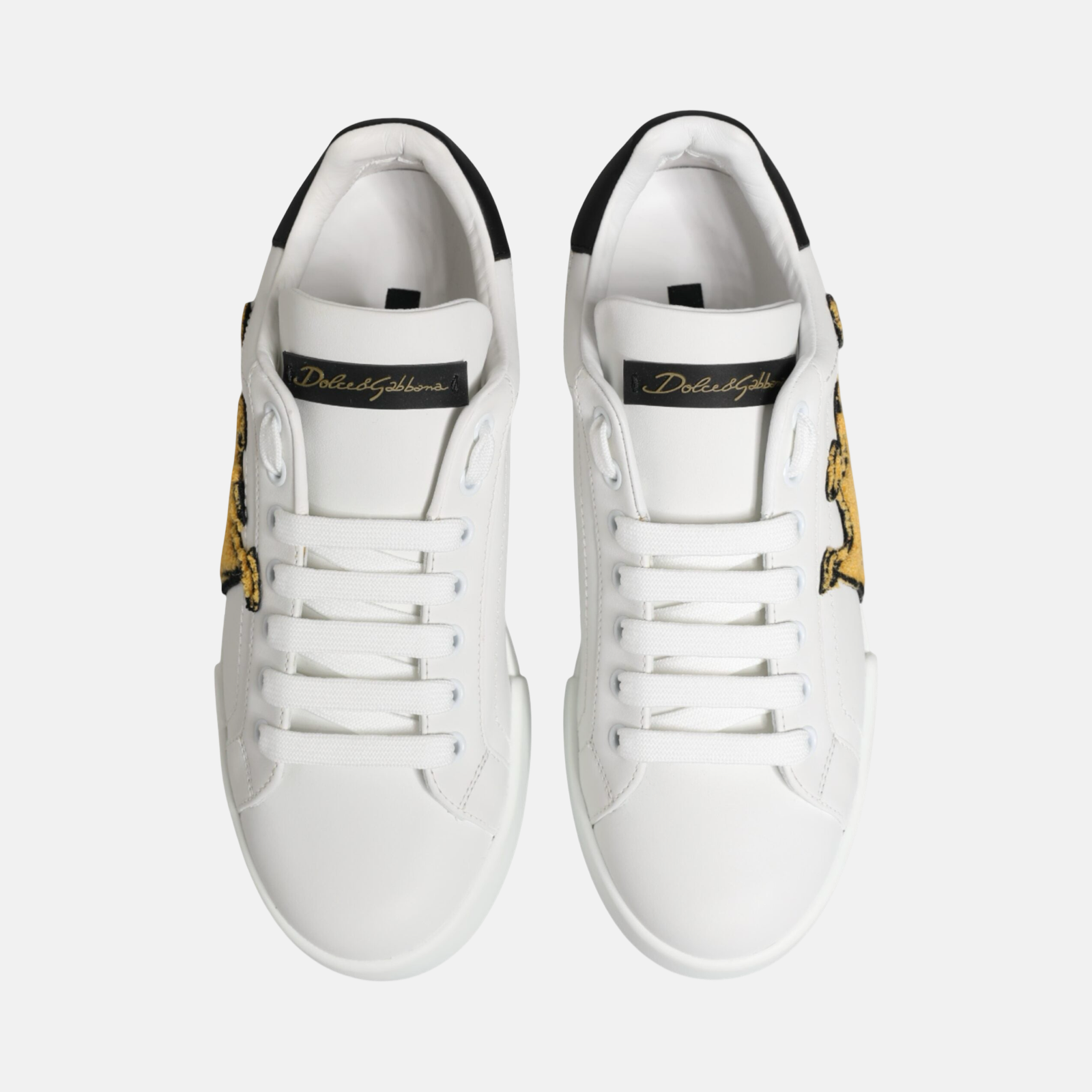 Dolce & Gabbana Portofino Crown Patch Women Sneakers Top View
