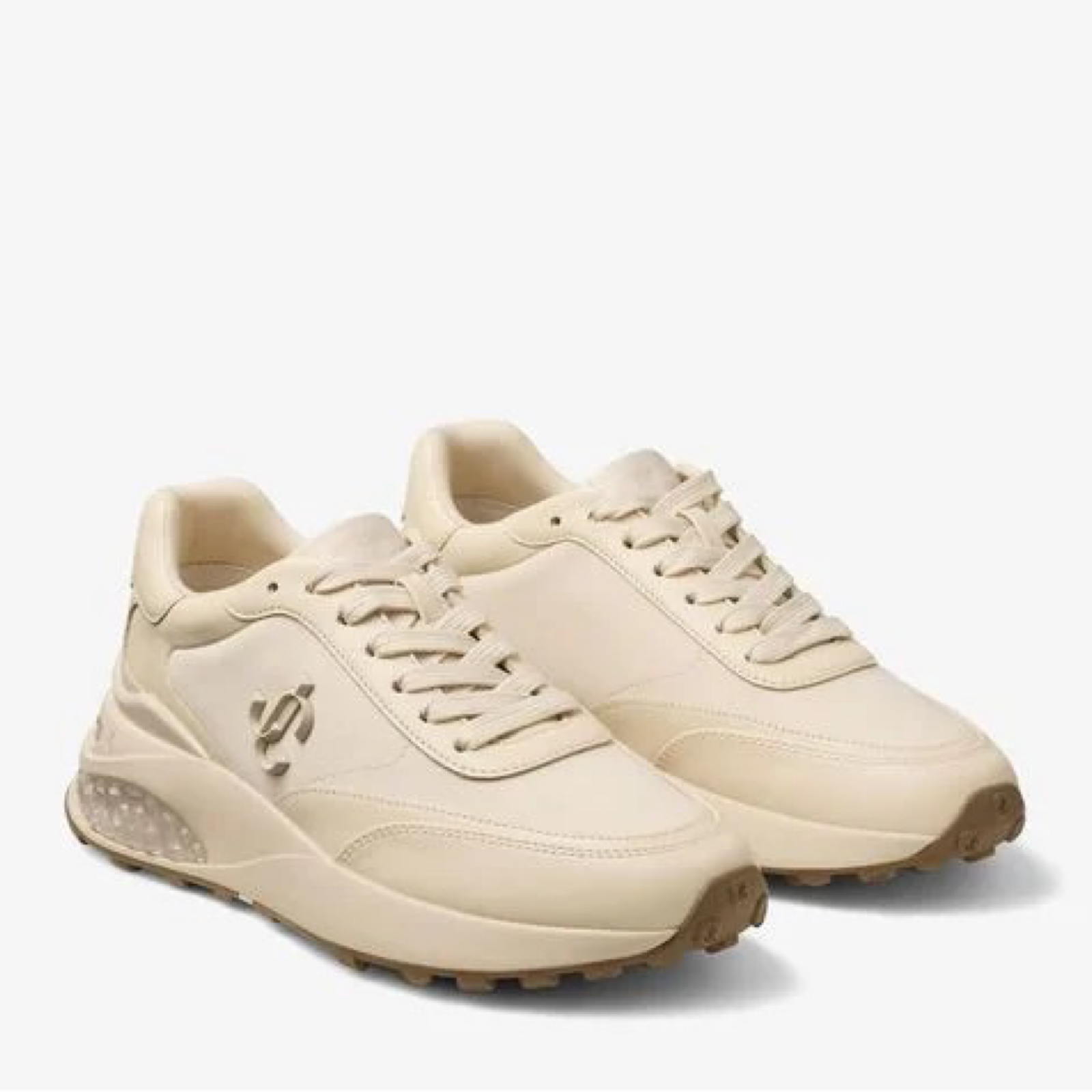 Jimmy Choo Memphis F Natural Sneakers MEMPHISLACEUPMOVZYECRUMIX Top View