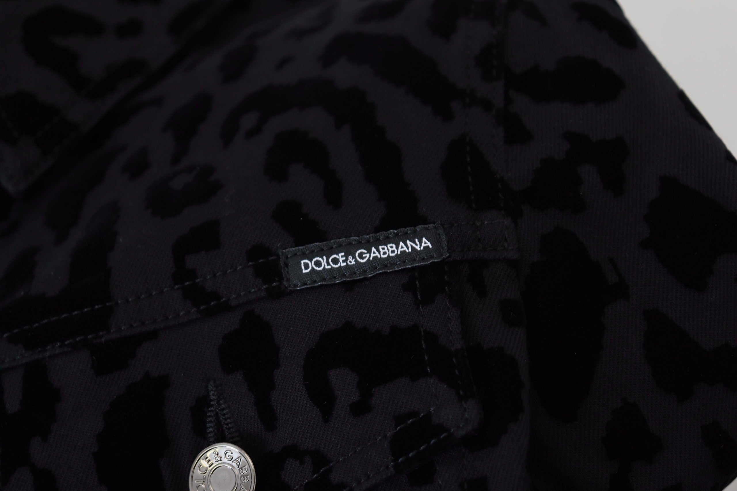Dolce & Gabbana Chic дънково яке с леопард