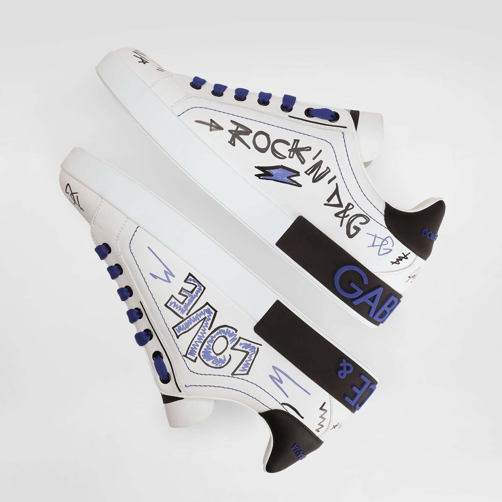 Dolce & Gabbana Portofino Logo Patch Men Sneakers CS1772 AH4948 T827 Top View