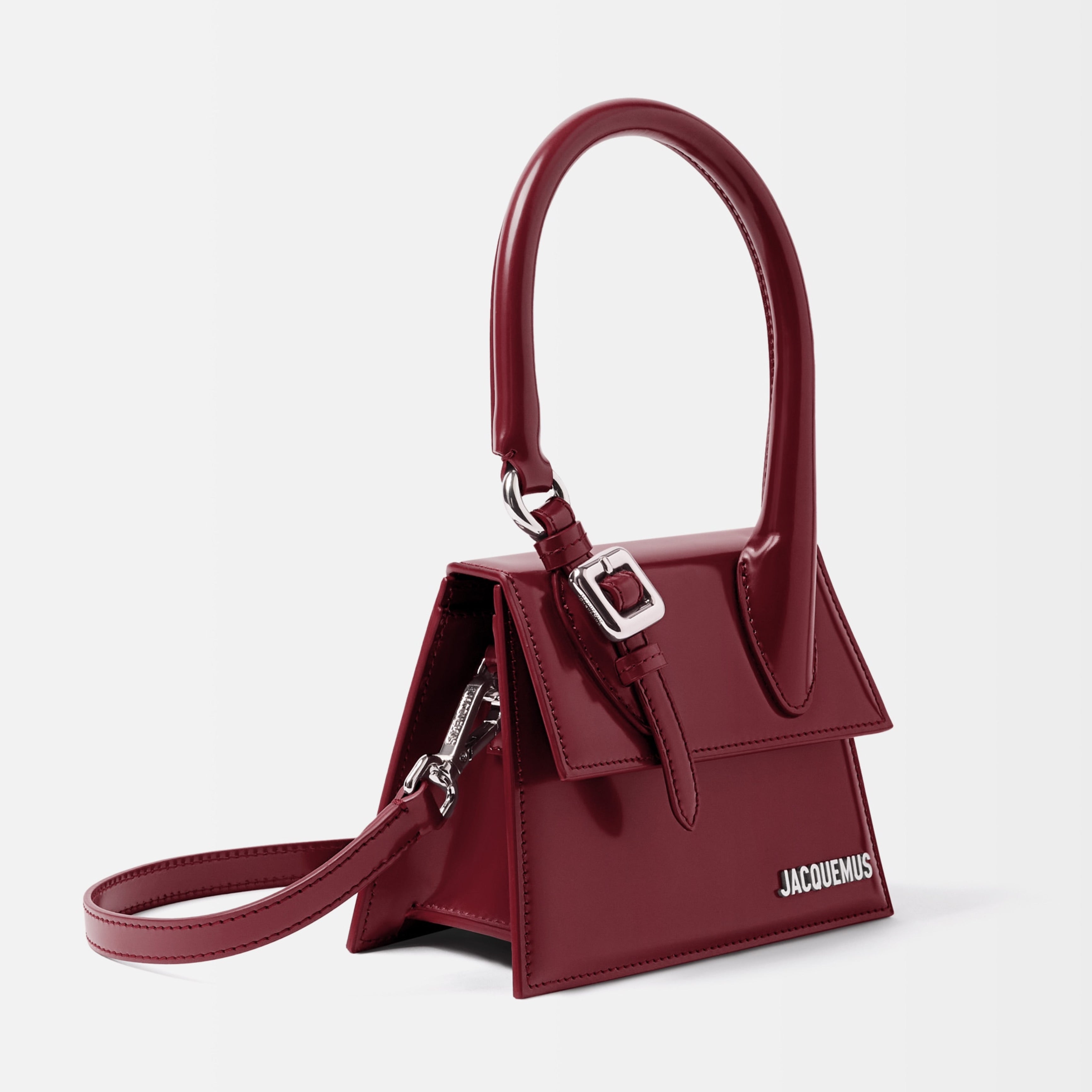 Дамска чантичка Women’s signature buckled handbag Jacquemus Le Chiquito
BAW00327AC18A01490 Burgundy angled view