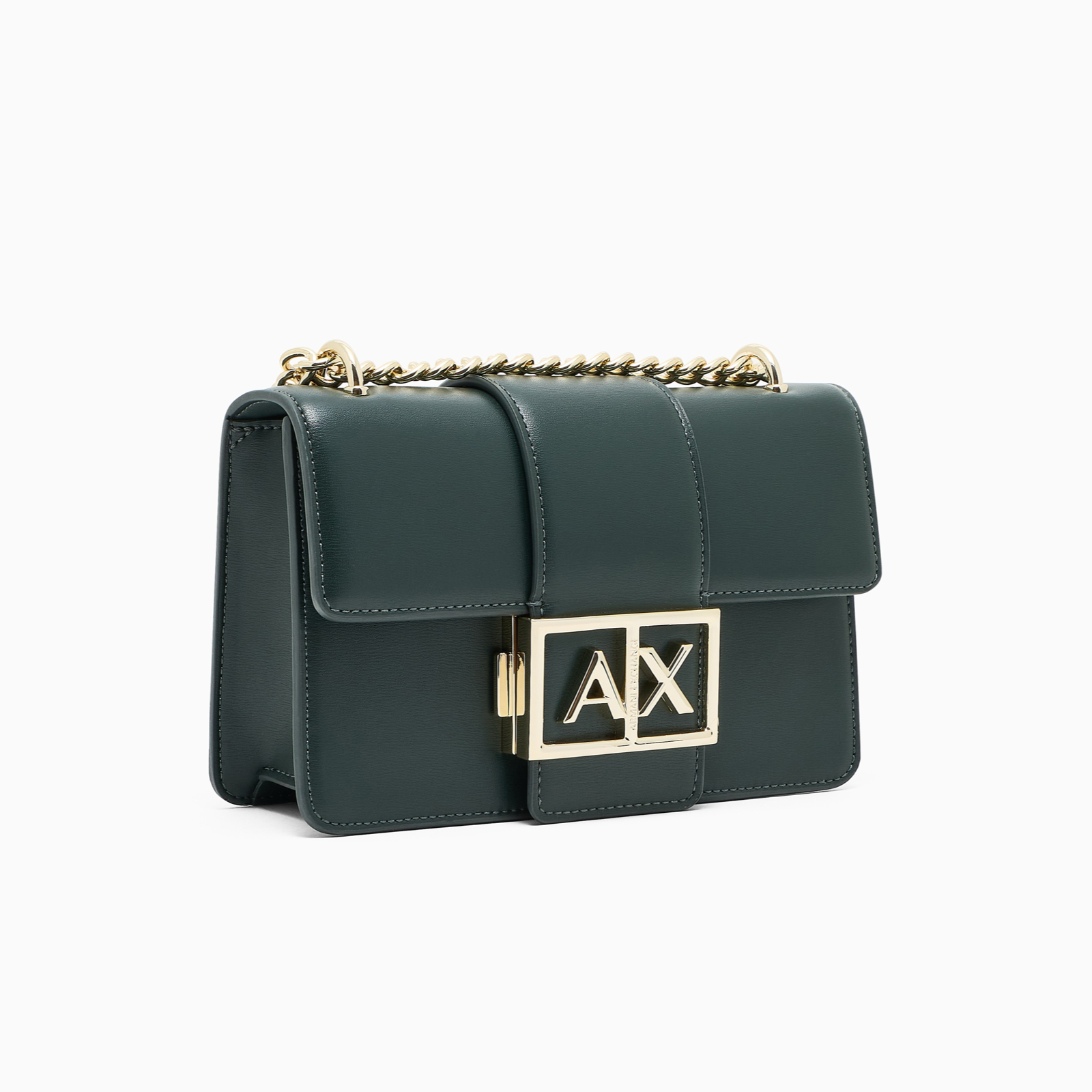 Дамска зелена чанта Armani Exchange Crossbody Bag XW000071 AF12039 U7304 Side View