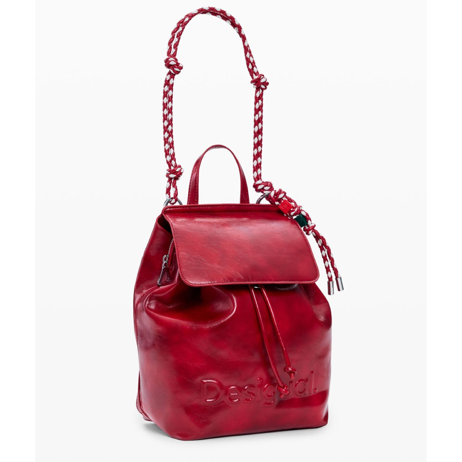 Дамска червена раница Desigual Women Rucksack 26SAKP20 3000U Side View