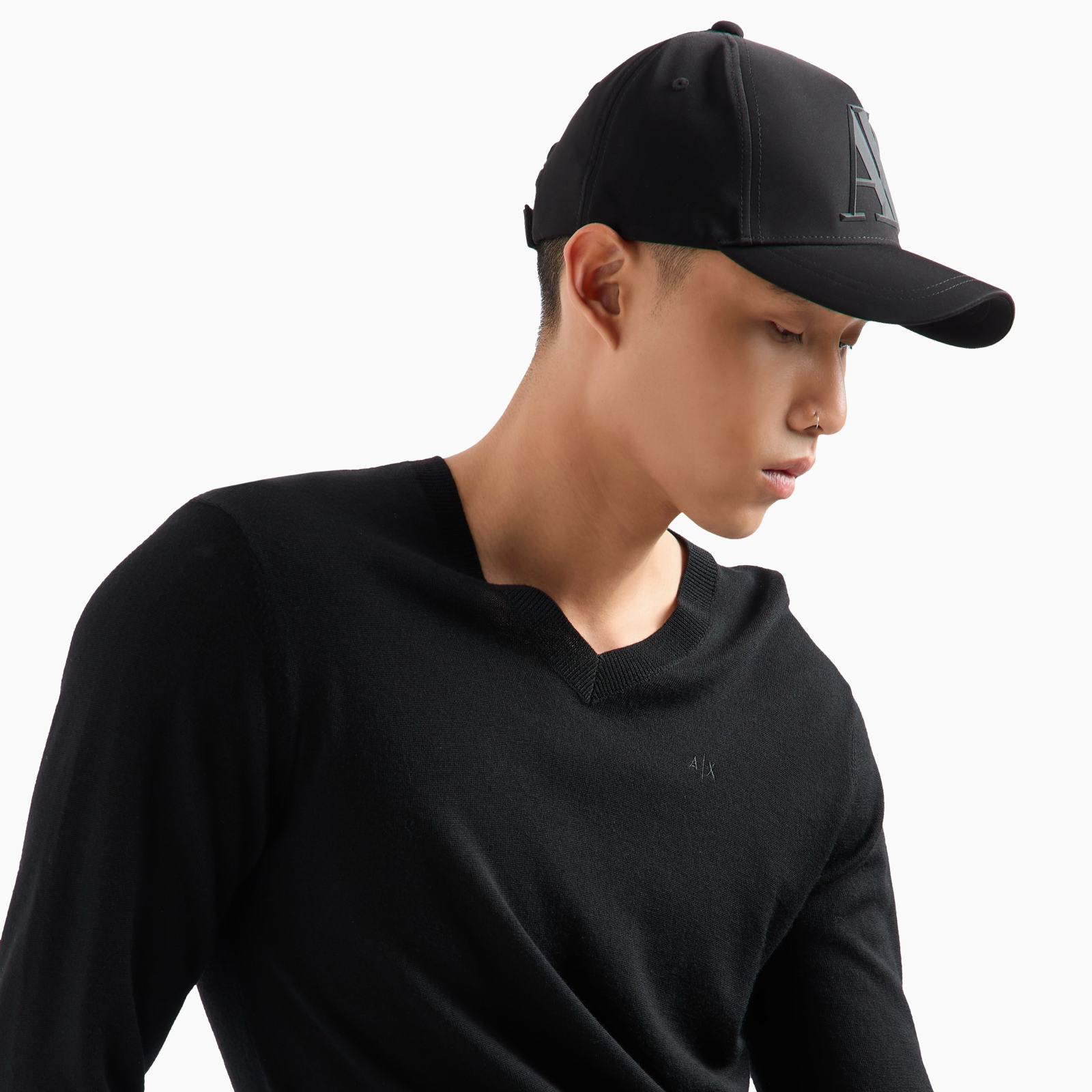 Мъжка черна шапка Armani Exchange Men Cap 954079 CC518 00020 Model View