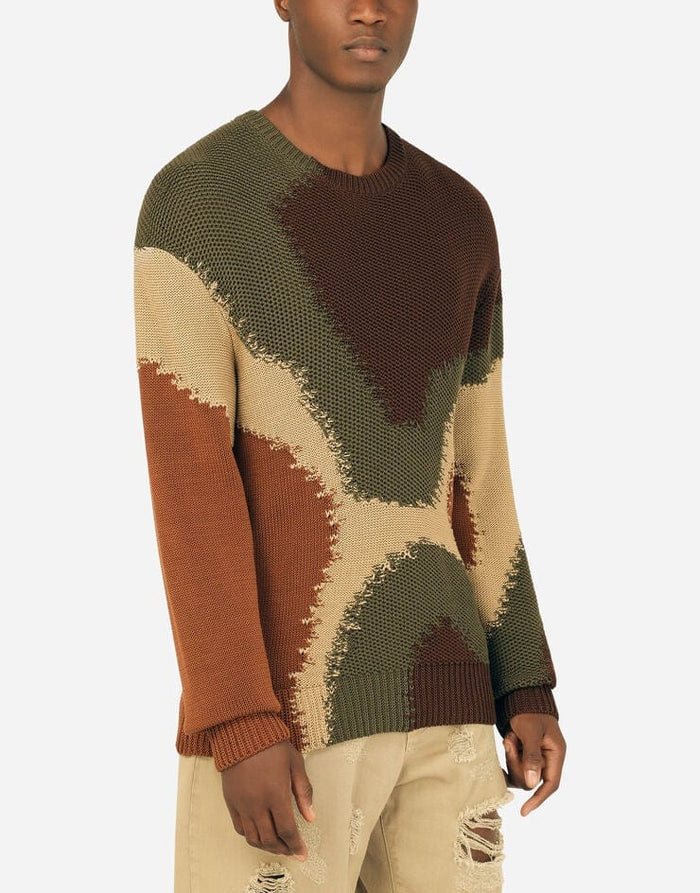 Мъжки пуловер Men’s abstract cotton sweater DOLCE & GABBANA GXI60T JACMG S9000