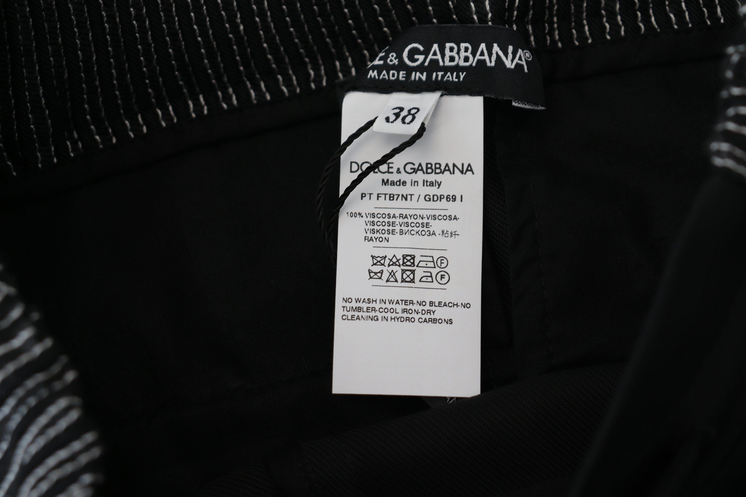 Елегантен черен памучен панталон Dolce & Gabbana