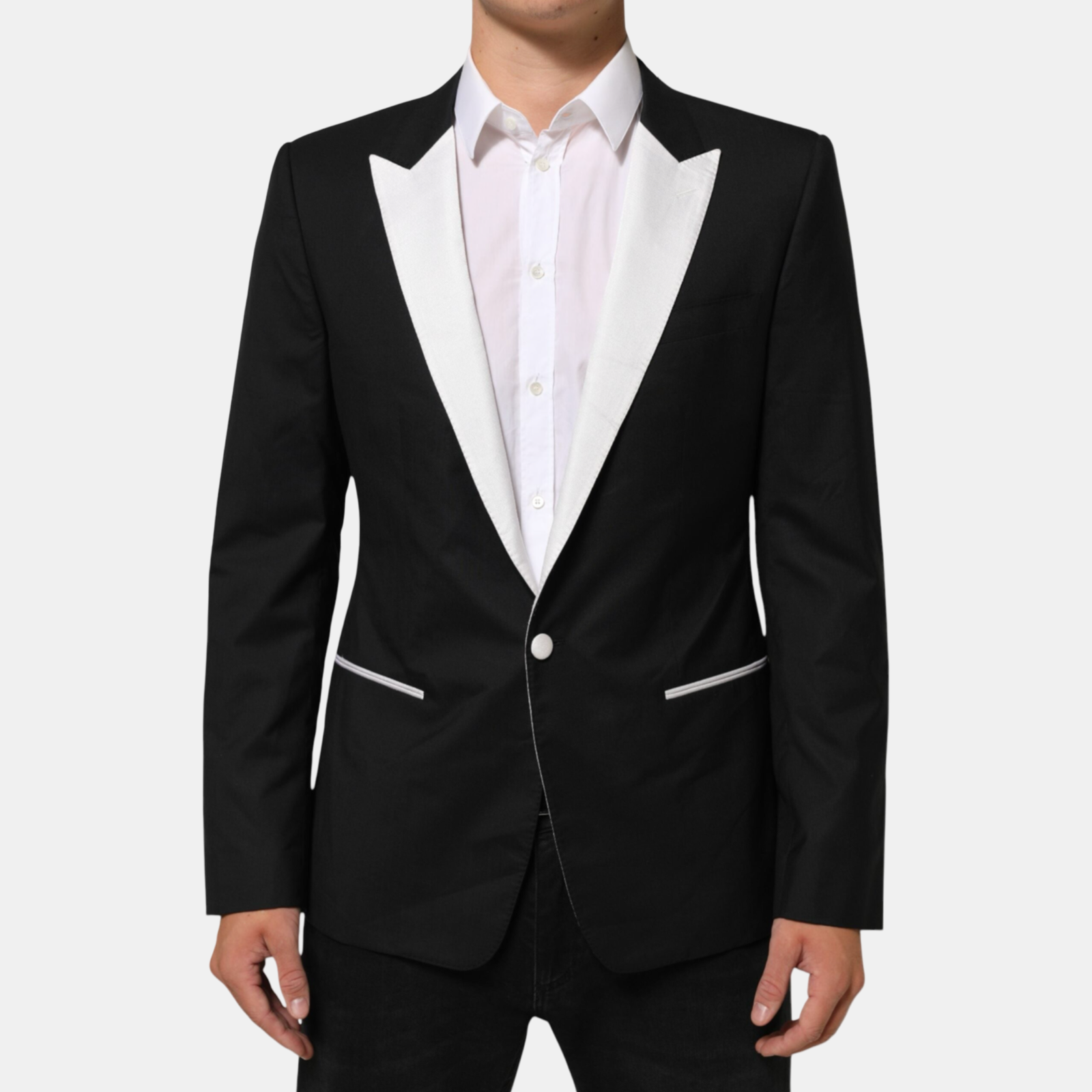 Dolce & Gabbana Martini 1 Button Men Blazer G1L1MT FU3J4 N0000 Front View