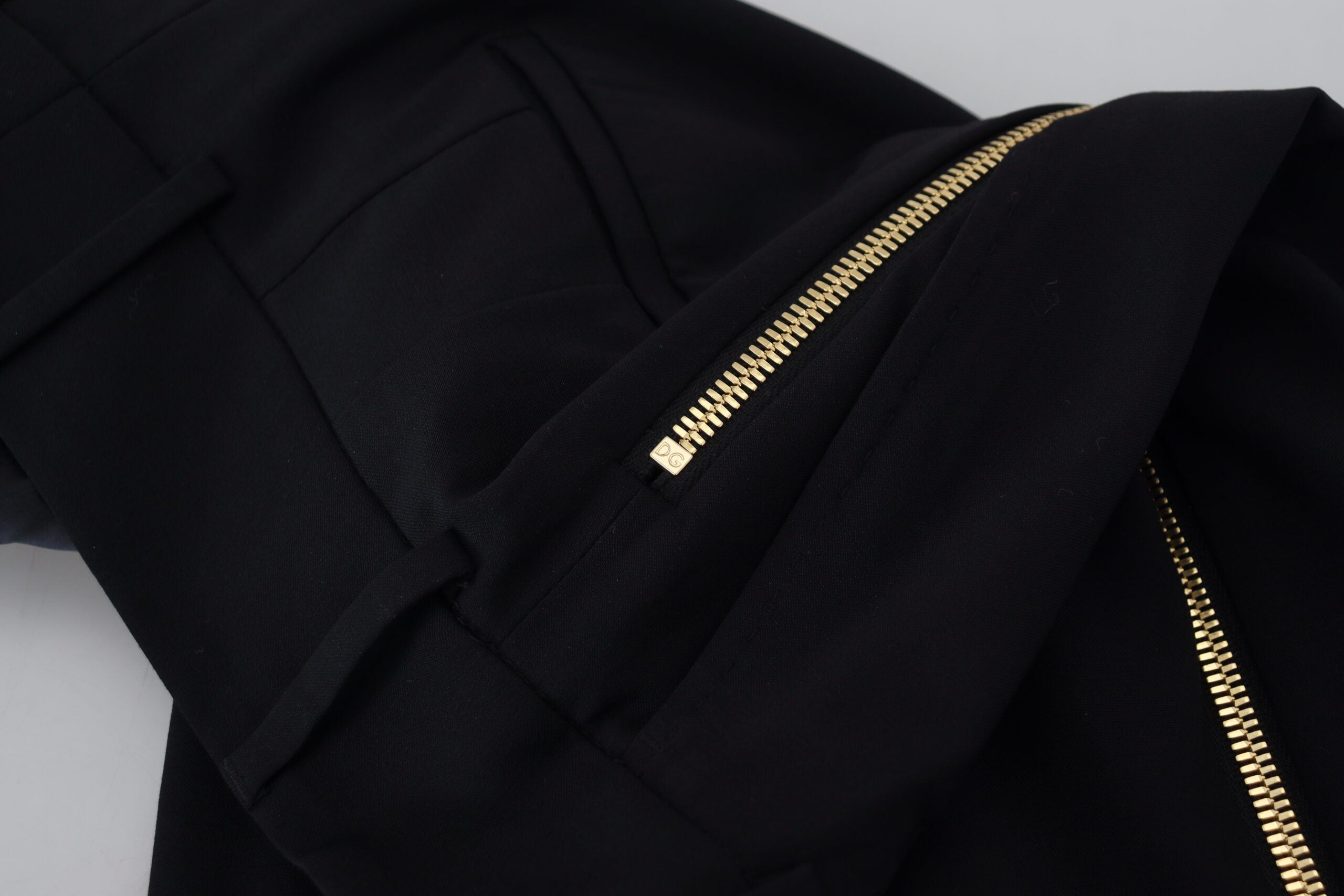 Dolce & Gabbana Елегантни стеснени вълнени панталони с висока талия