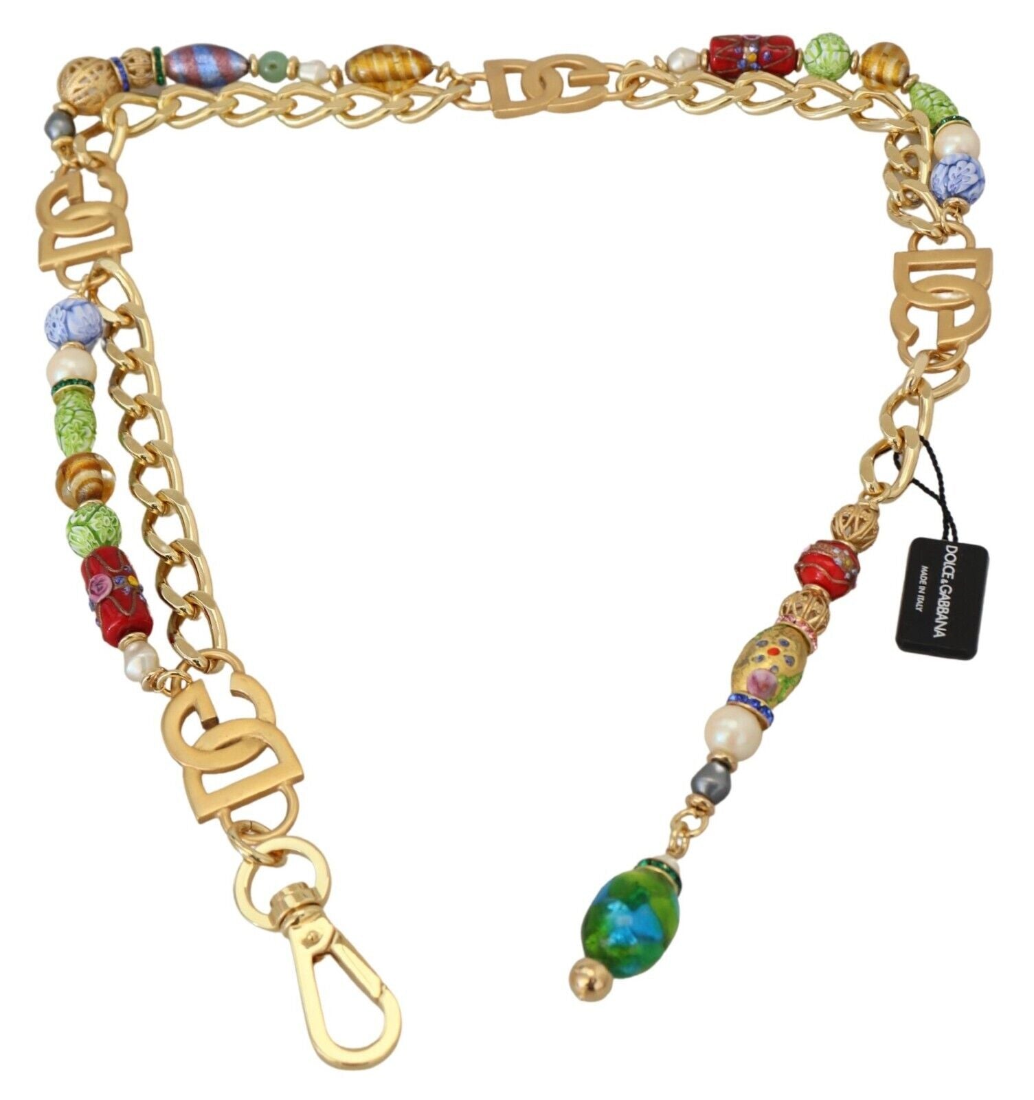 Dolce & Gabbana Елегантен колан с верижка в златист цвят