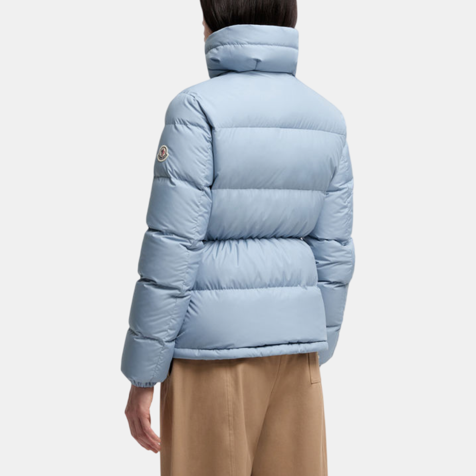 Дамско яке Women’s short down jacket Moncler Dourble K20931A00229597YW715 Light Blue back view