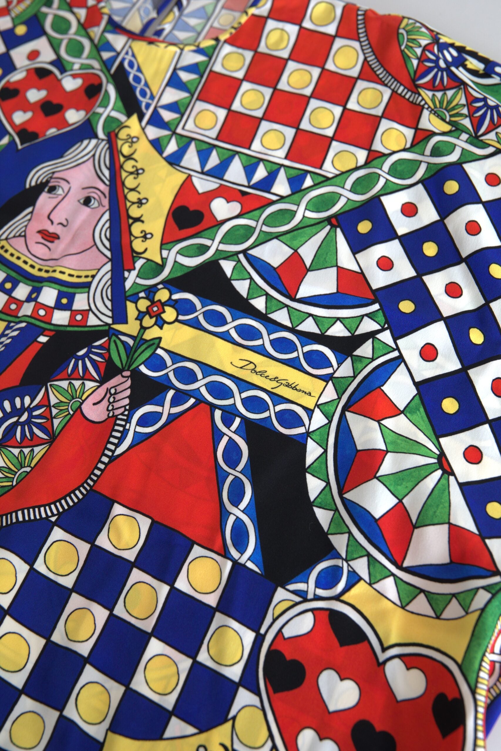 Dolce & Gabbana Елегантна многоцветна копринена блуза