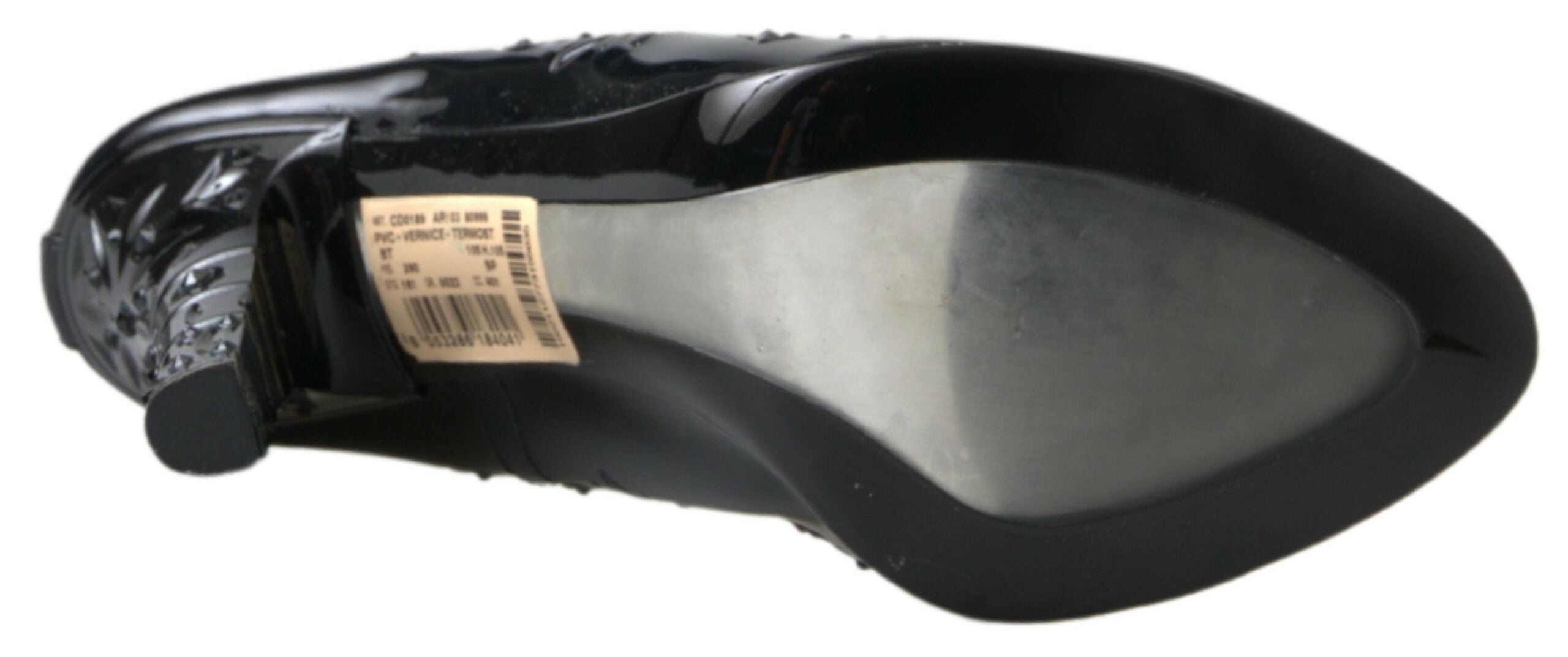 Dolce & Gabbana Елегантни черни кристални обувки тип Пепеляшка