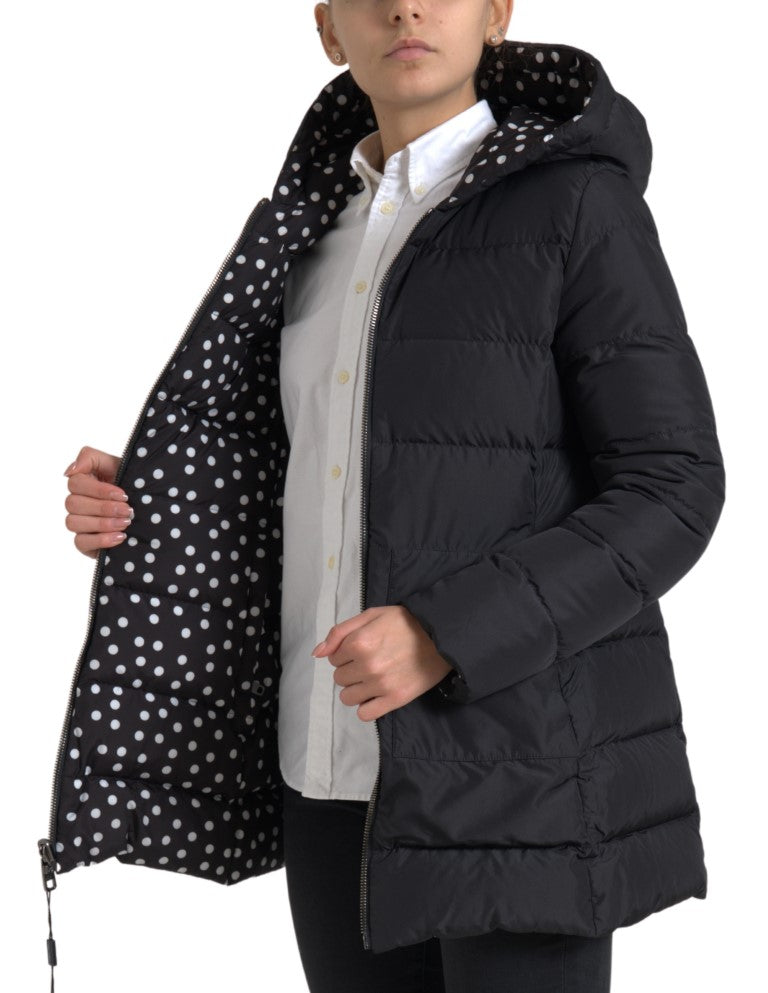 Елегантно черно яке с качулка и пълен цип Dolce & Gabbana