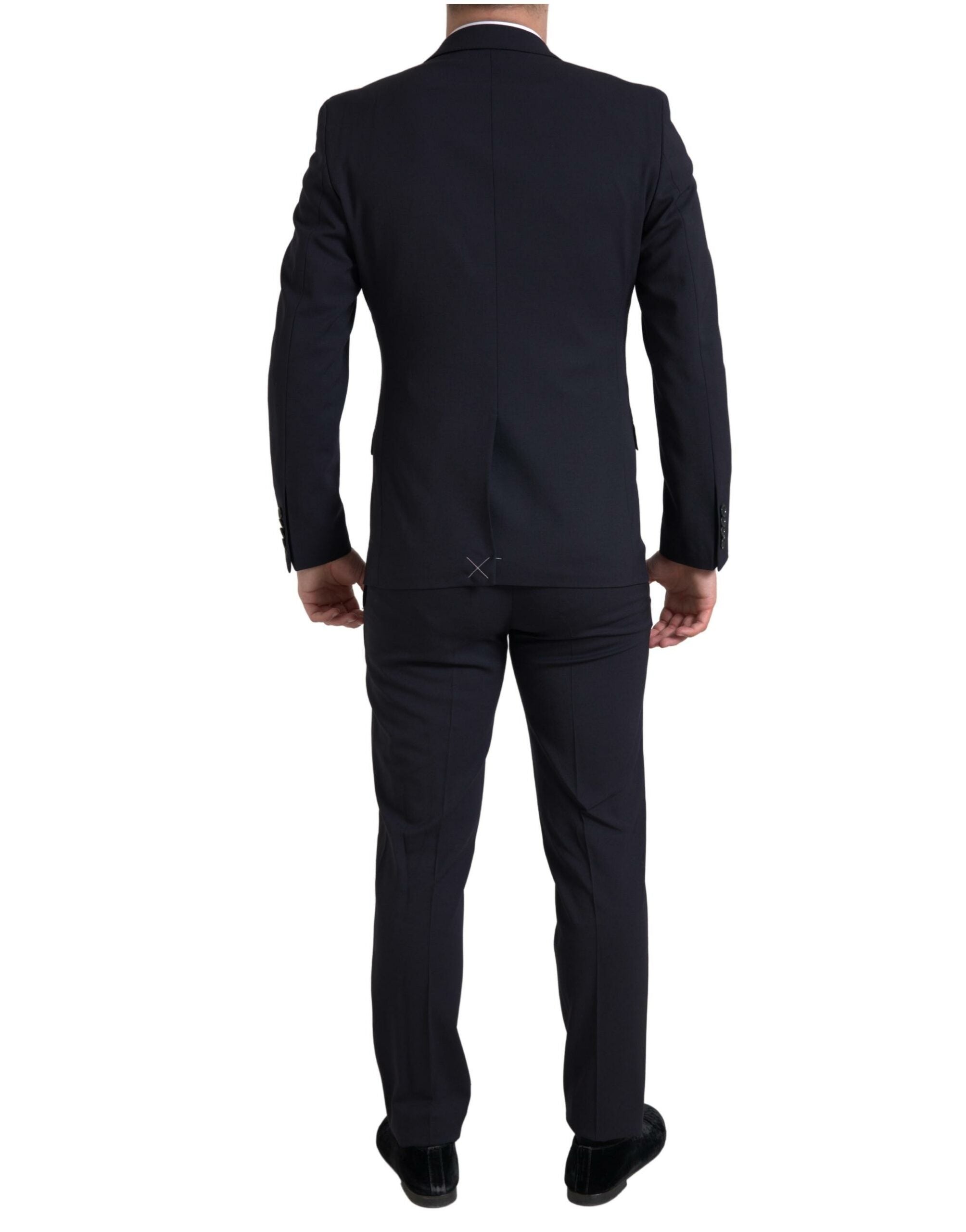 Dolce & Gabbana Елегантен тъмно син костюм Martini Slim Fit